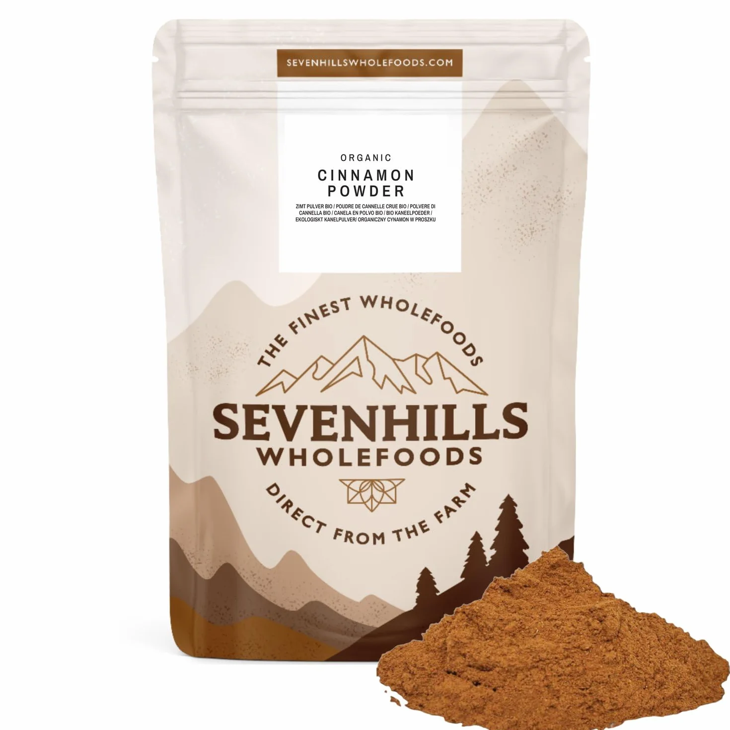 Sevenhills Wholefoods Canela Cruda En Polvo Orgánica (Verdadera Ceylon) 200g
