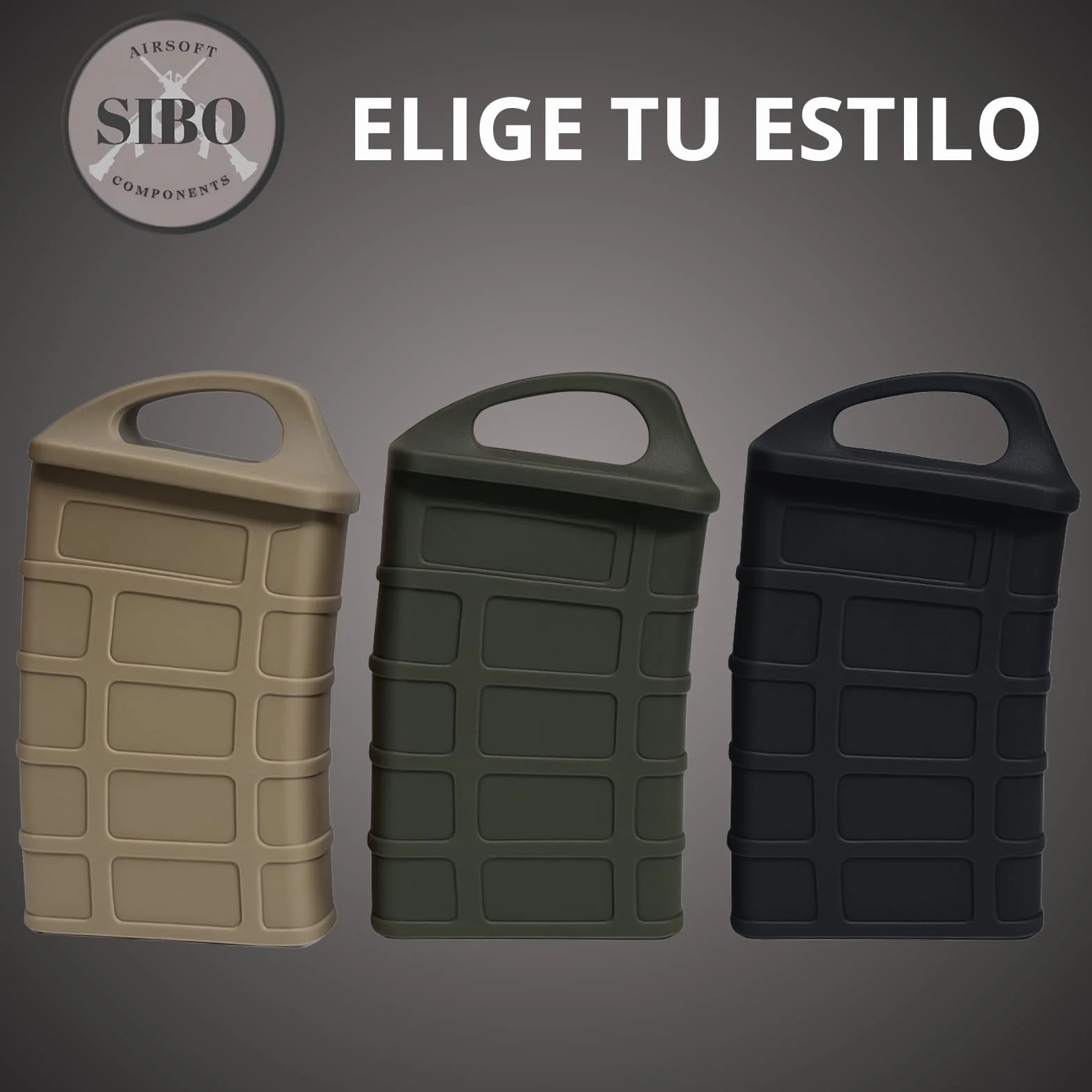 Sibo Fundas Protectores Silicona Antideslizante para Cargadores Airsoft AR M4 M16 STANAG PMAG Pack 2 Verde