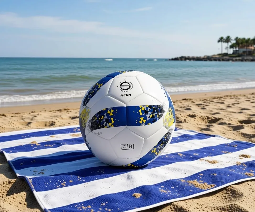 Balón de fútbol playa n.º 5 impermeable con inflador y aguja