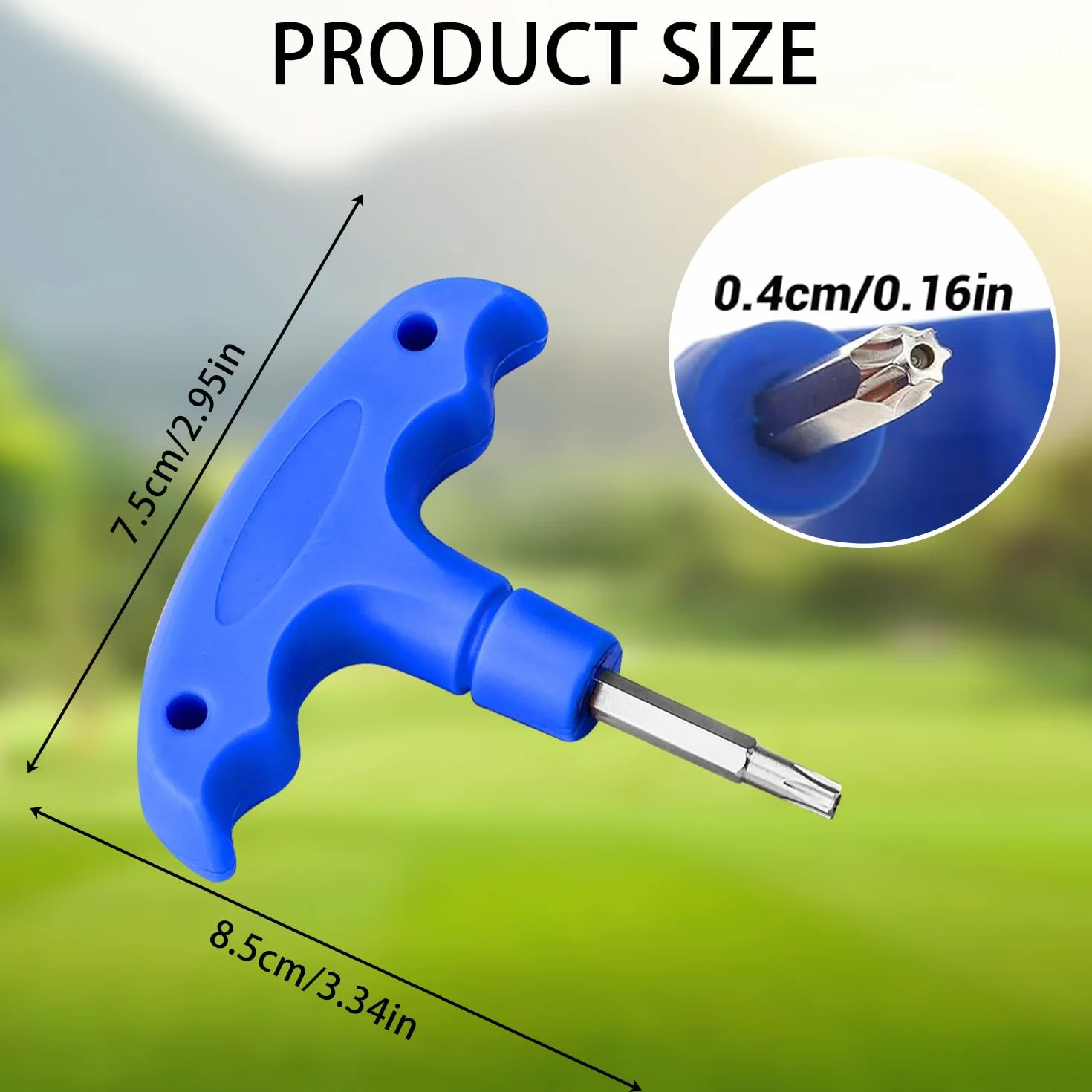 Llave Dinamométrica para Golf, Herramienta de Ajuste de Cabeza de Palos, Adaptador de Eje Azul