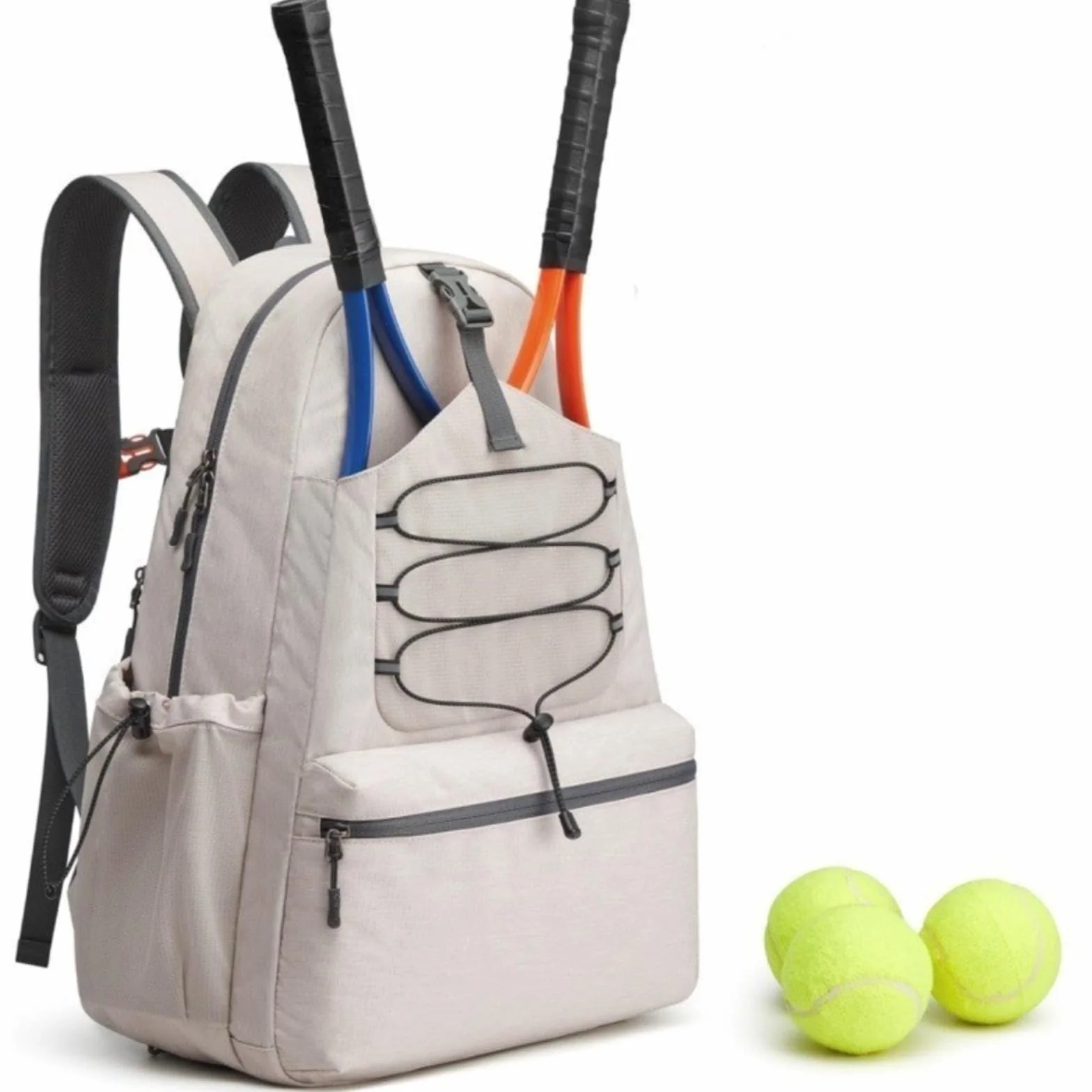 Raquetero Tenis Mochila Mujeres Hombres Bolsa Pickleball 4 Raquetas Compartimento Zapatos Impermeable