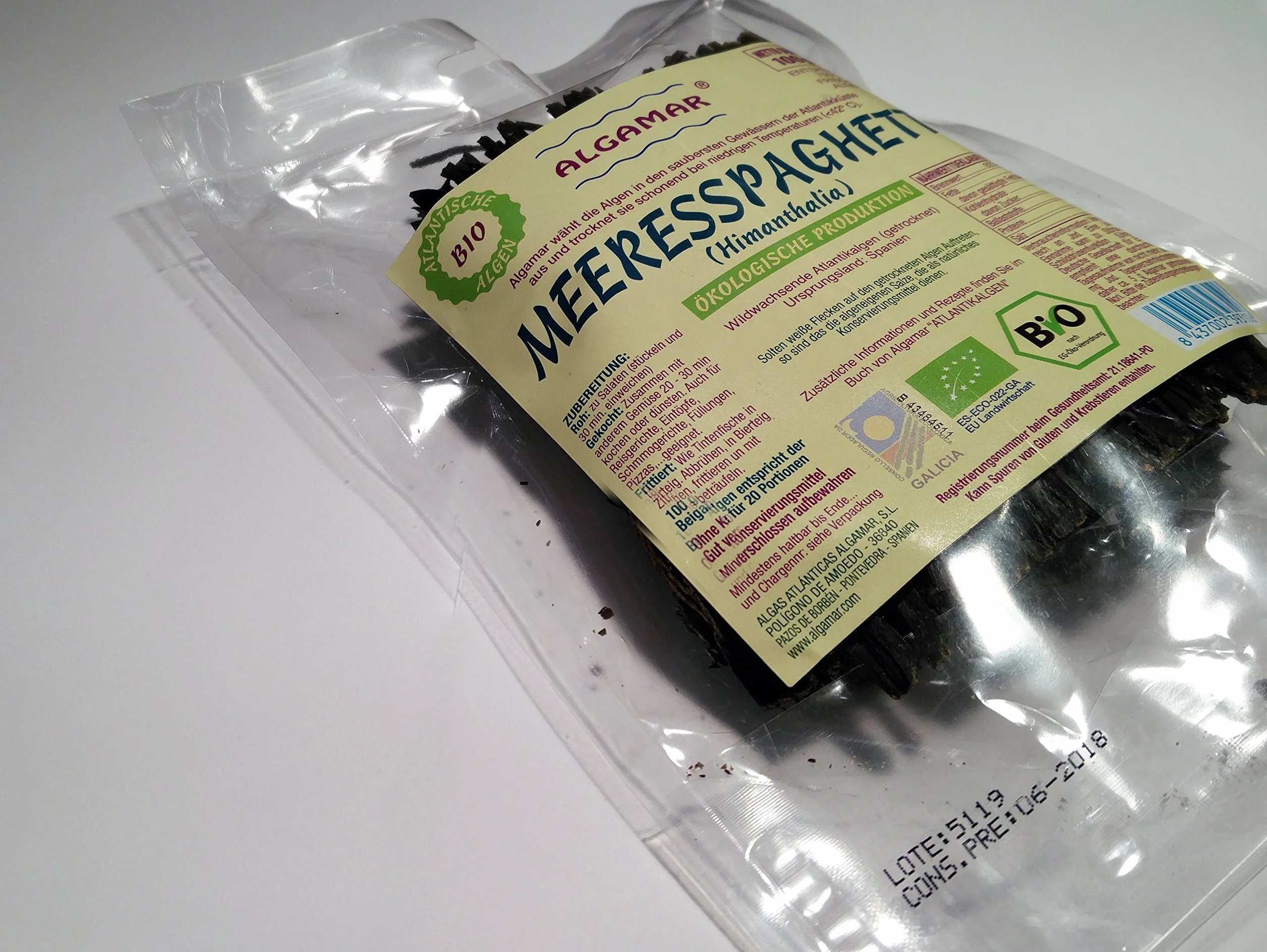 Macrobiótica Algas Mar Spaghetti 100g