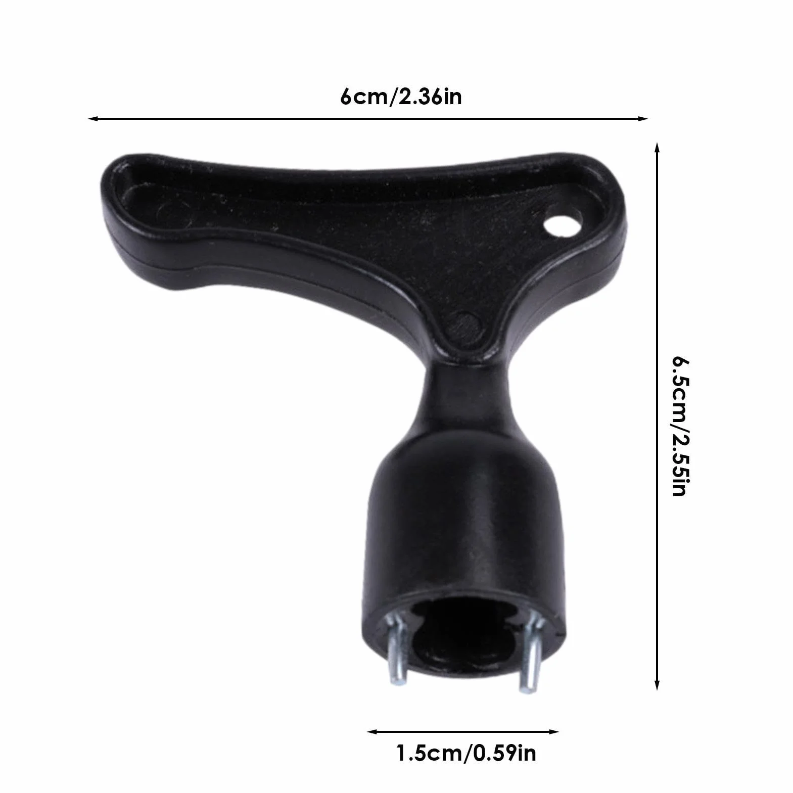 Herramienta de limpieza de puntas de golf 2.36x2.55 pulgadas, removedor universal de llave de tacos