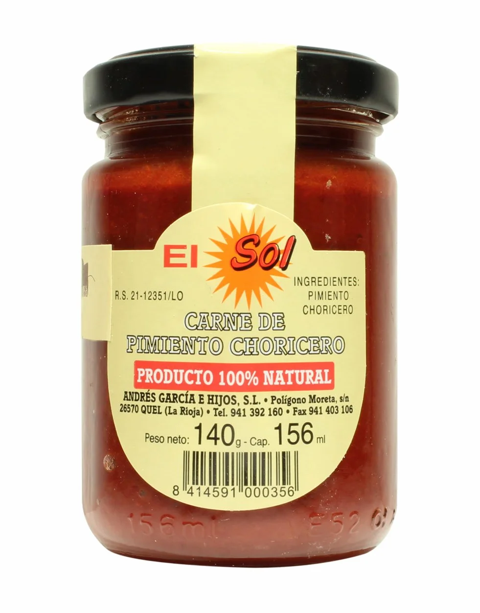 Carne De Pimiento Choricero El Sol 140 G