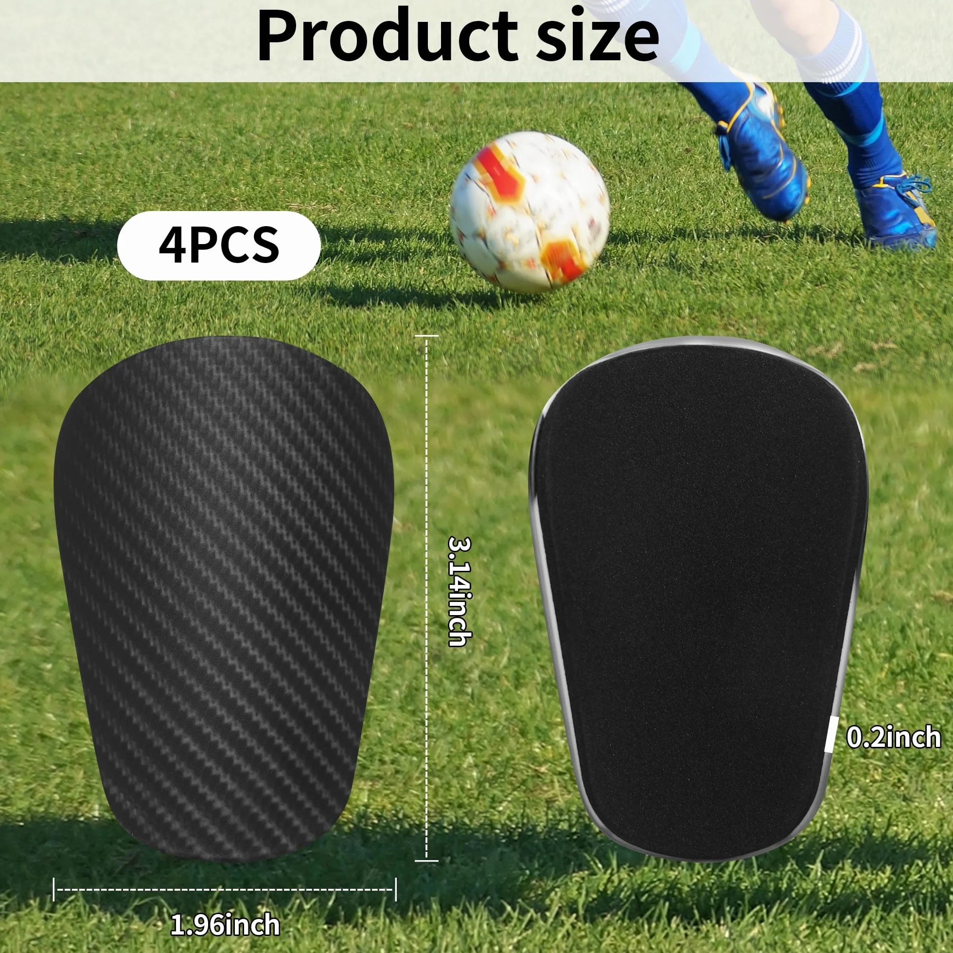 Espinilleras Futbol Mini 8x5CM Protección para Hombres Mujeres Niños