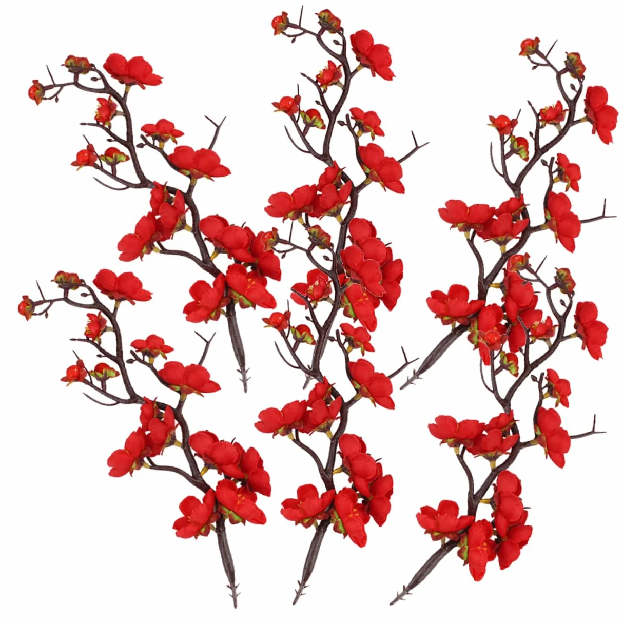 KOMBIUDA 12piezas Adornos para Pasteles Decoración De Cumpleaños Ramas De Flor De Ciruelo para Tartas y Postres para Bodas y Fiestas