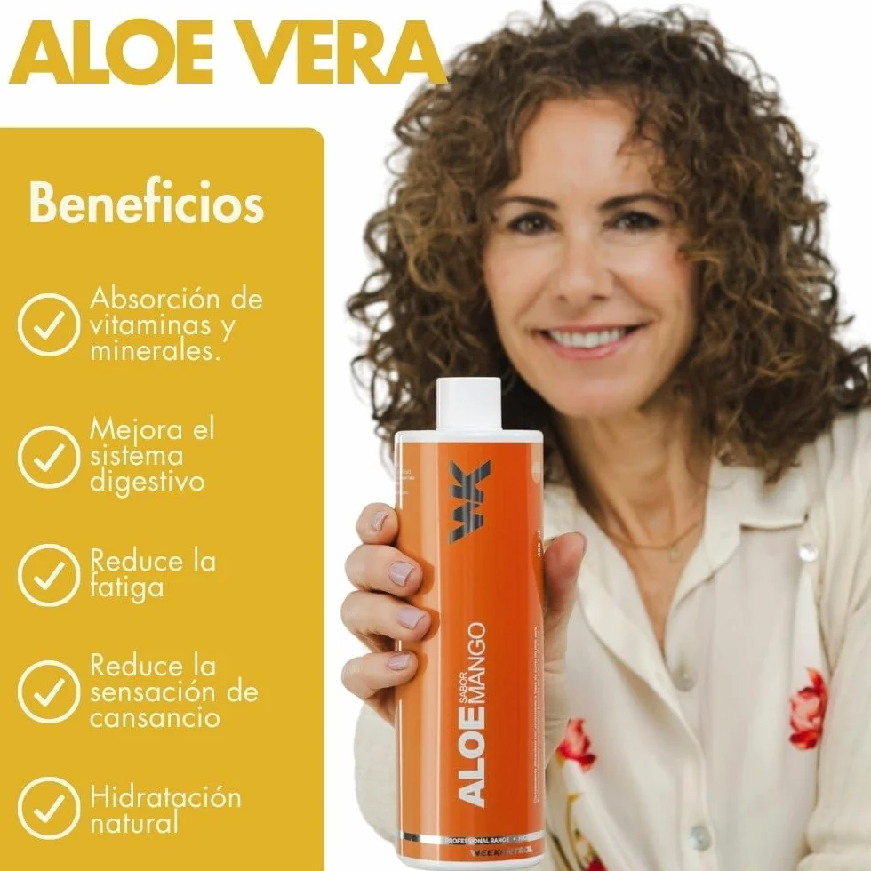Weekontrol Pack TAF Detox Quemagrasas Aloe Vera Puro para Beber 99% + Té Termogénico Potente + Fibra Saciante. Digestión y Control de Peso (1200Gr, Aloe Mango-Té Limón-Fibra Manzana)