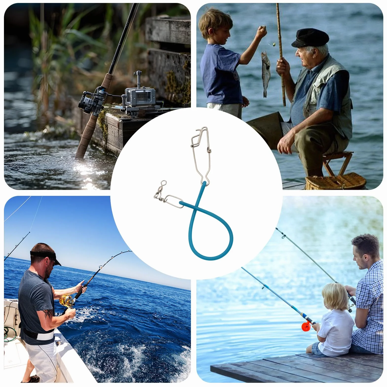 Amortiguador para Cañas de Pescar con Remolque, Pesado, para Pesca, Buceo, Surf, Barcos Marinos
