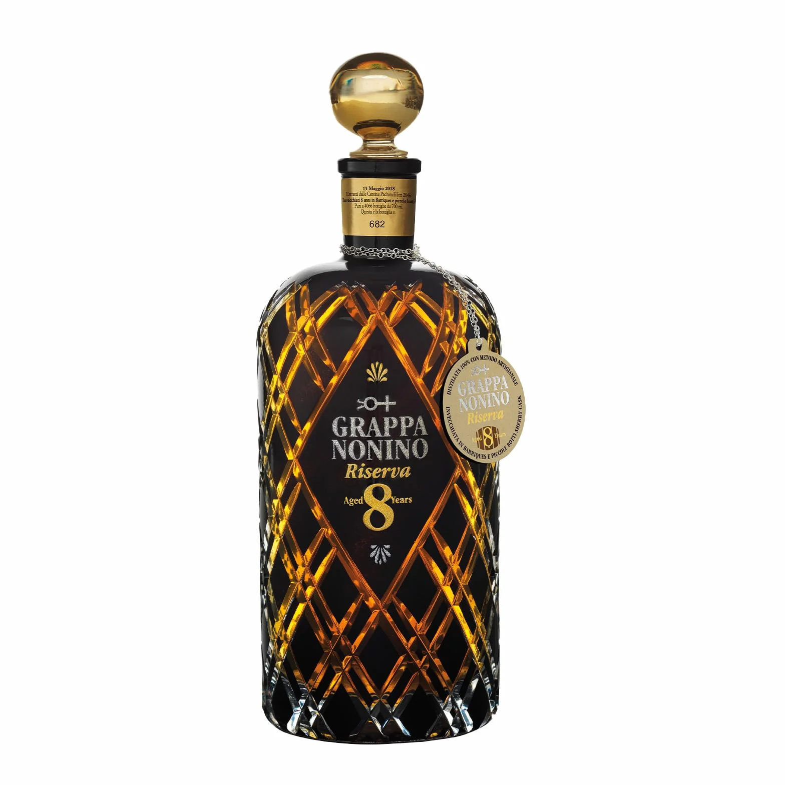 NV Grappa Nonino Riserva 8 Anni, Grappa Italiana - 1 x 0.7 l