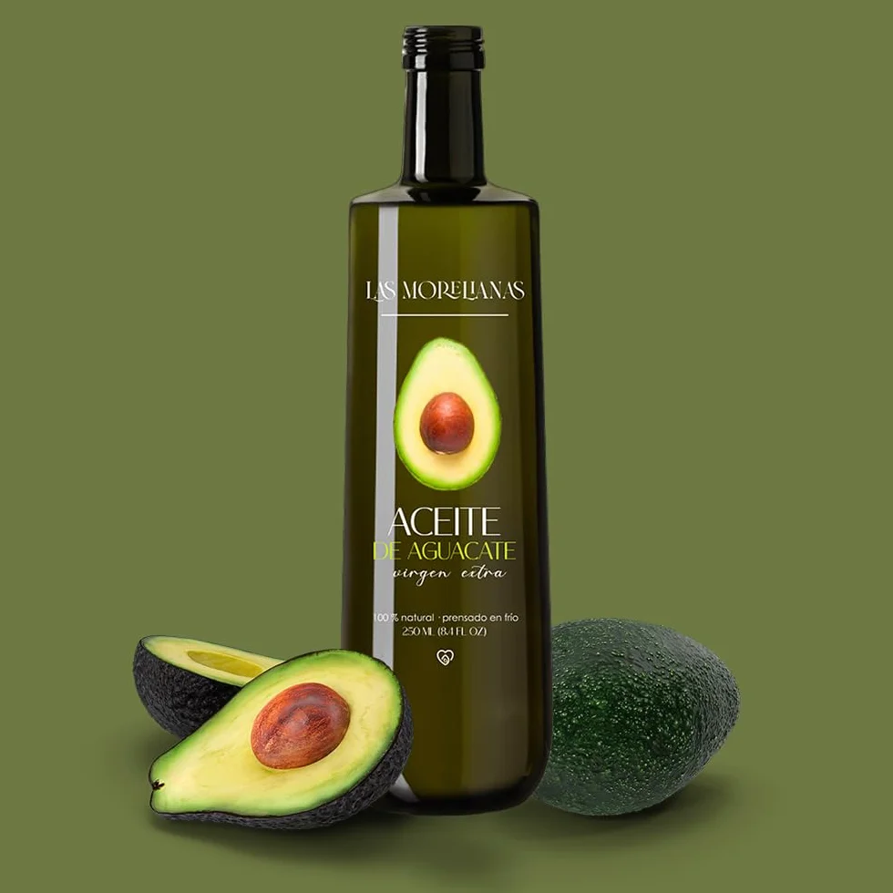 Las Morelianas Aceite de Aguacate Virgen Extra 100% Natural, Producido en México, Botella de Cristal 250ml