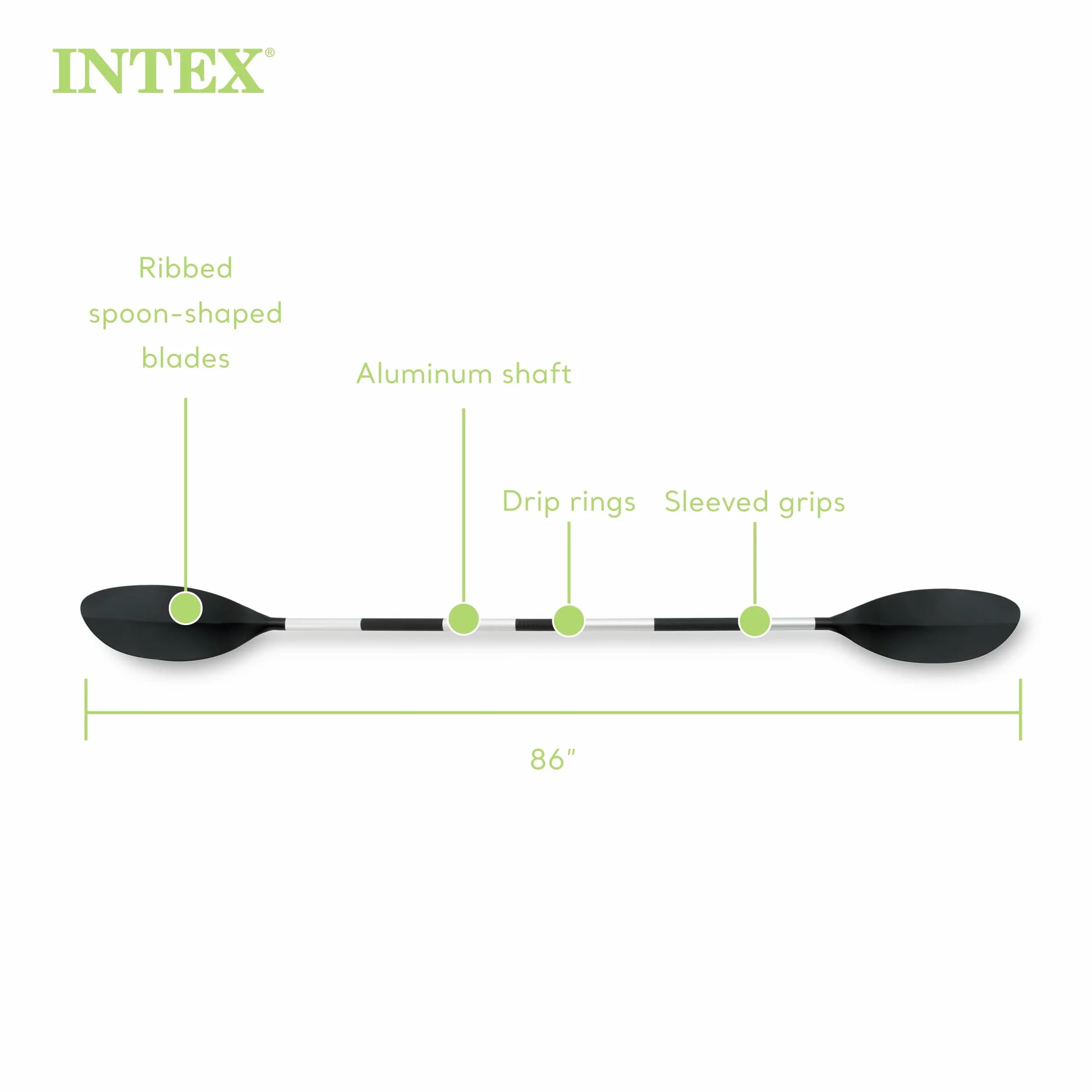 Intex Kayak Paddle Negro 86"