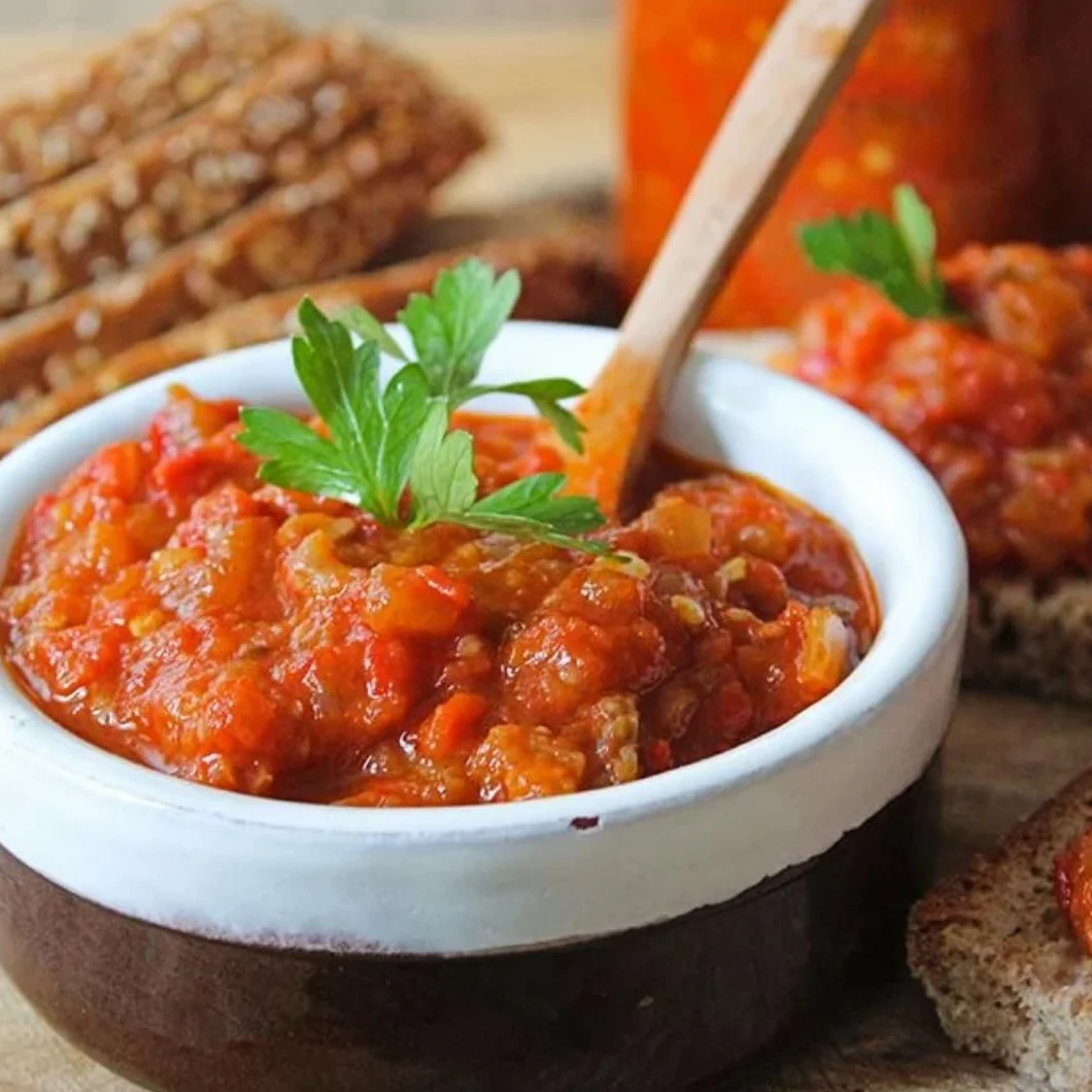 Ajvar vidrio salsa de verduras 690 g x 3 piezas