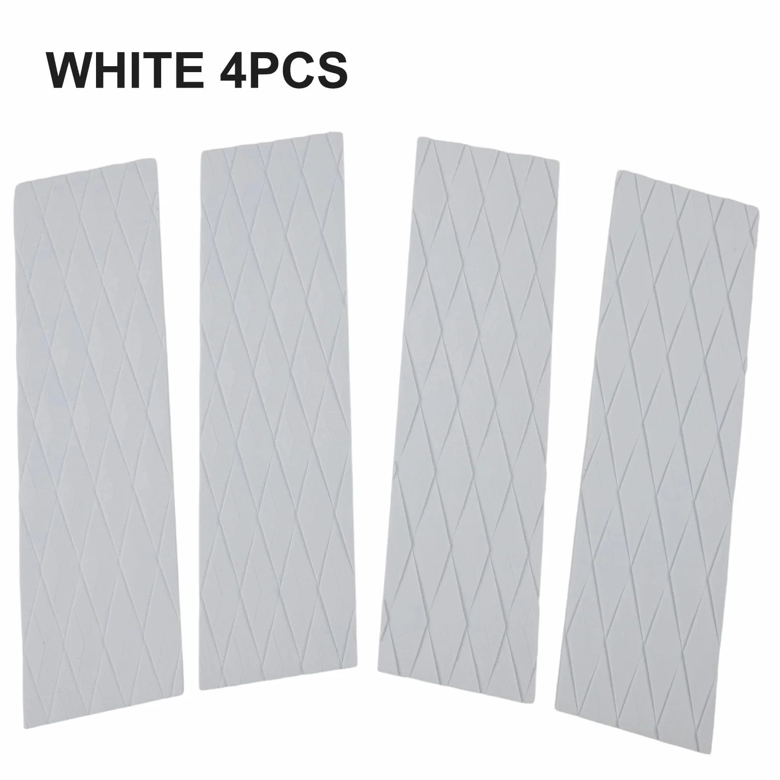 Alfombrillas antideslizantes de EVA para tablas de surf, acanaladas con respaldo, blanco