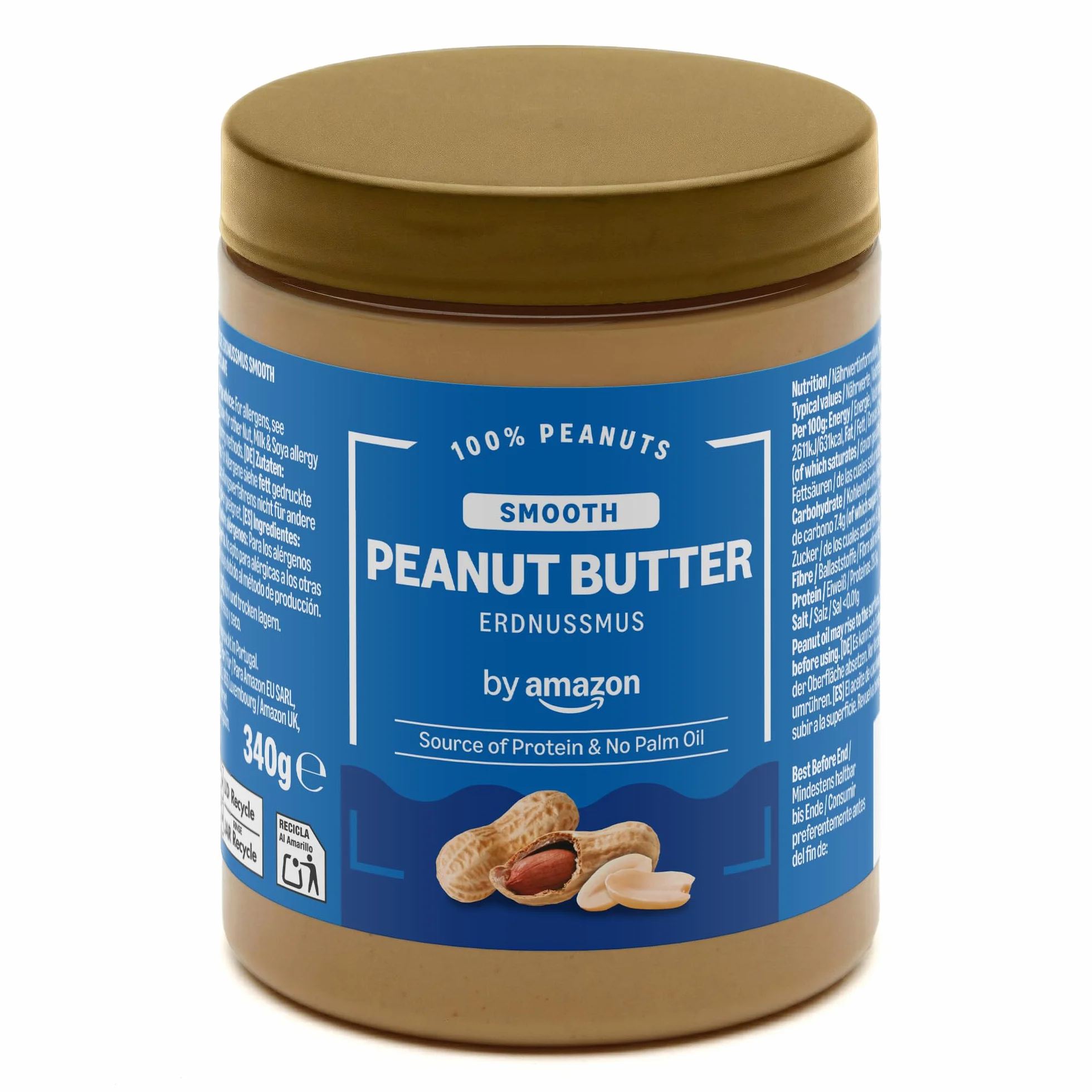 by Amazon Crema De Cacahuete Suave, 340g