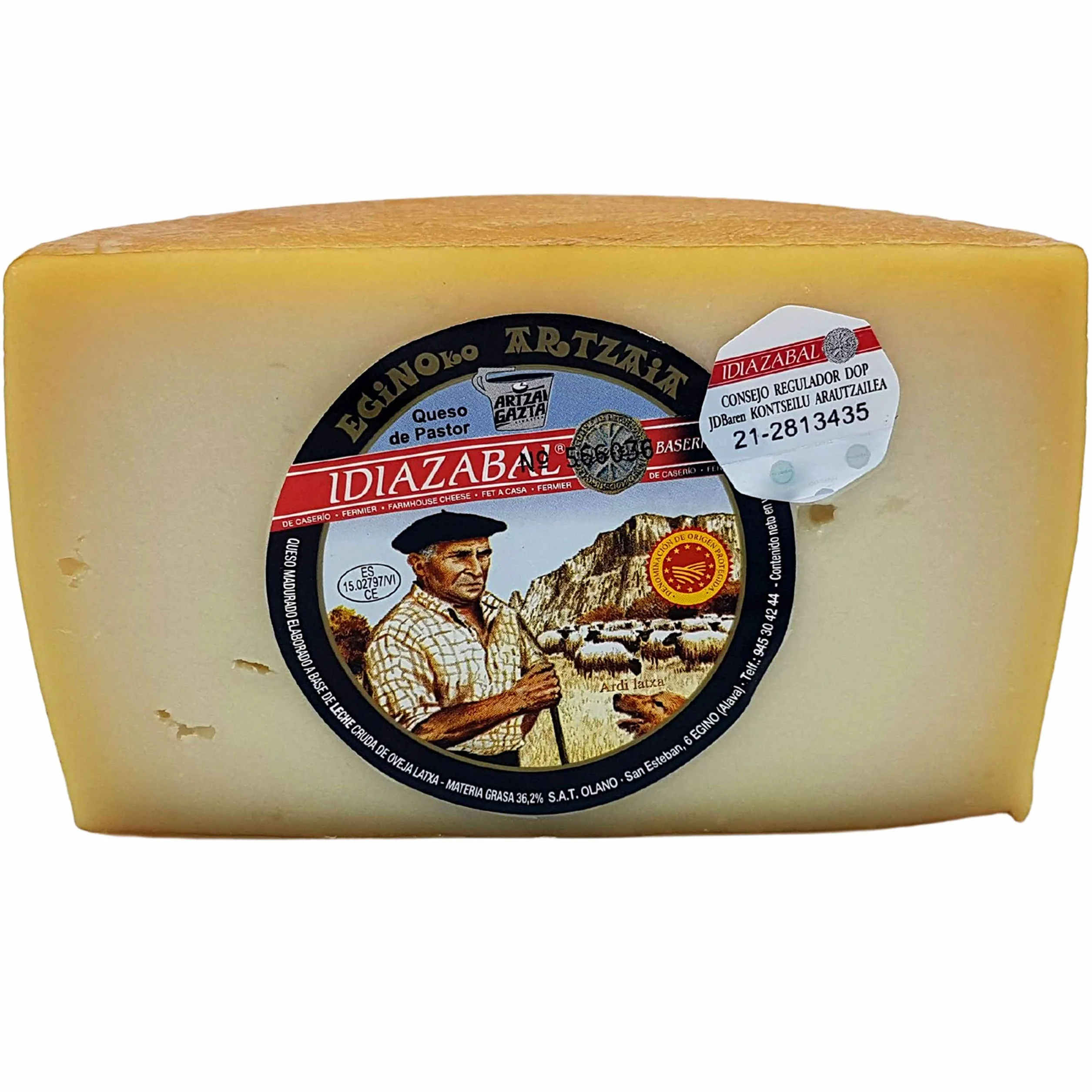 Queso Idiazabal Ahumado Medio 600 g Denominación de Origen Leche cruda Oveja Latxa
