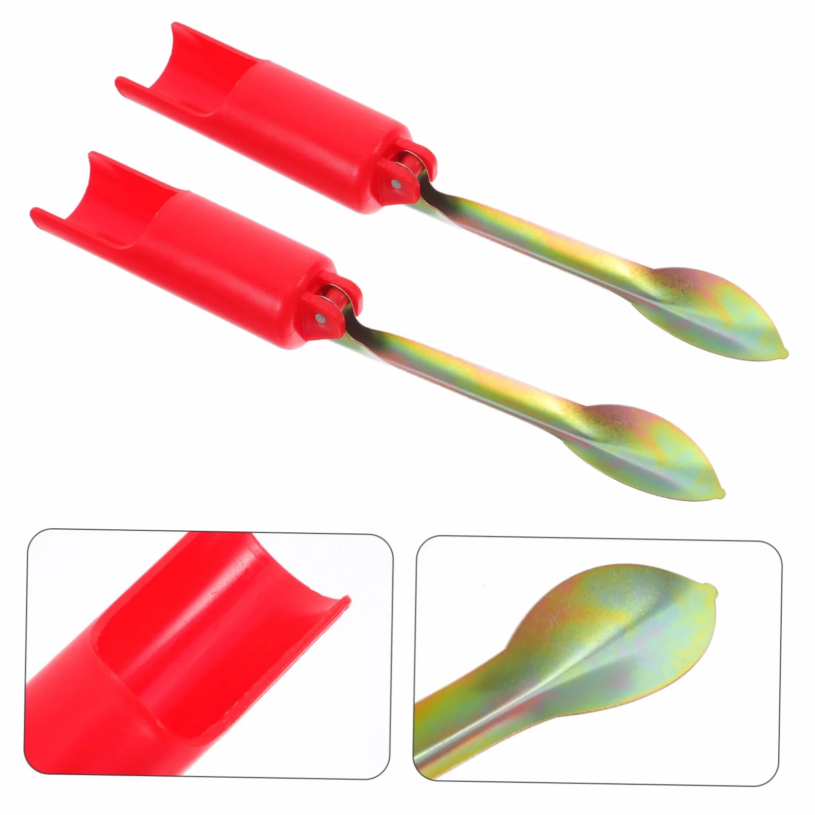 Plegables para Caña de Pescar de 32 cm Plástico Metal, Compacto Pesca Hielo Orilla, Rojo