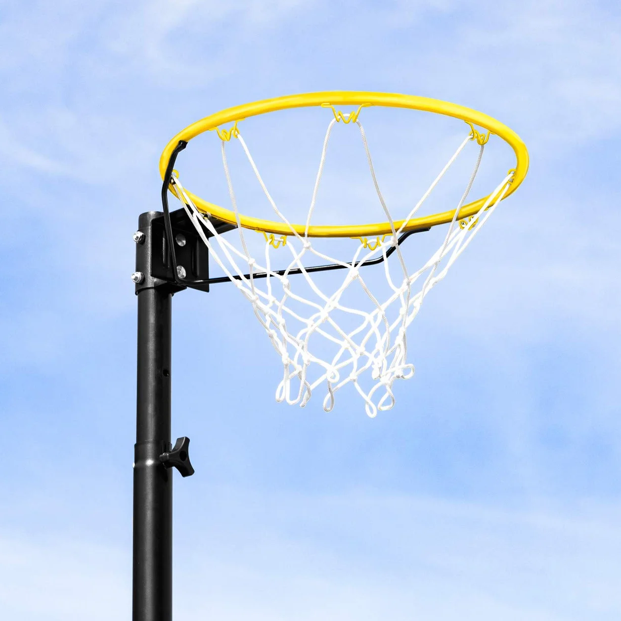 Forza Netball Post Ajustable 2,4 m – 3 m Aro Regulación Poste Entrenamiento Base Portátil con Ruedas