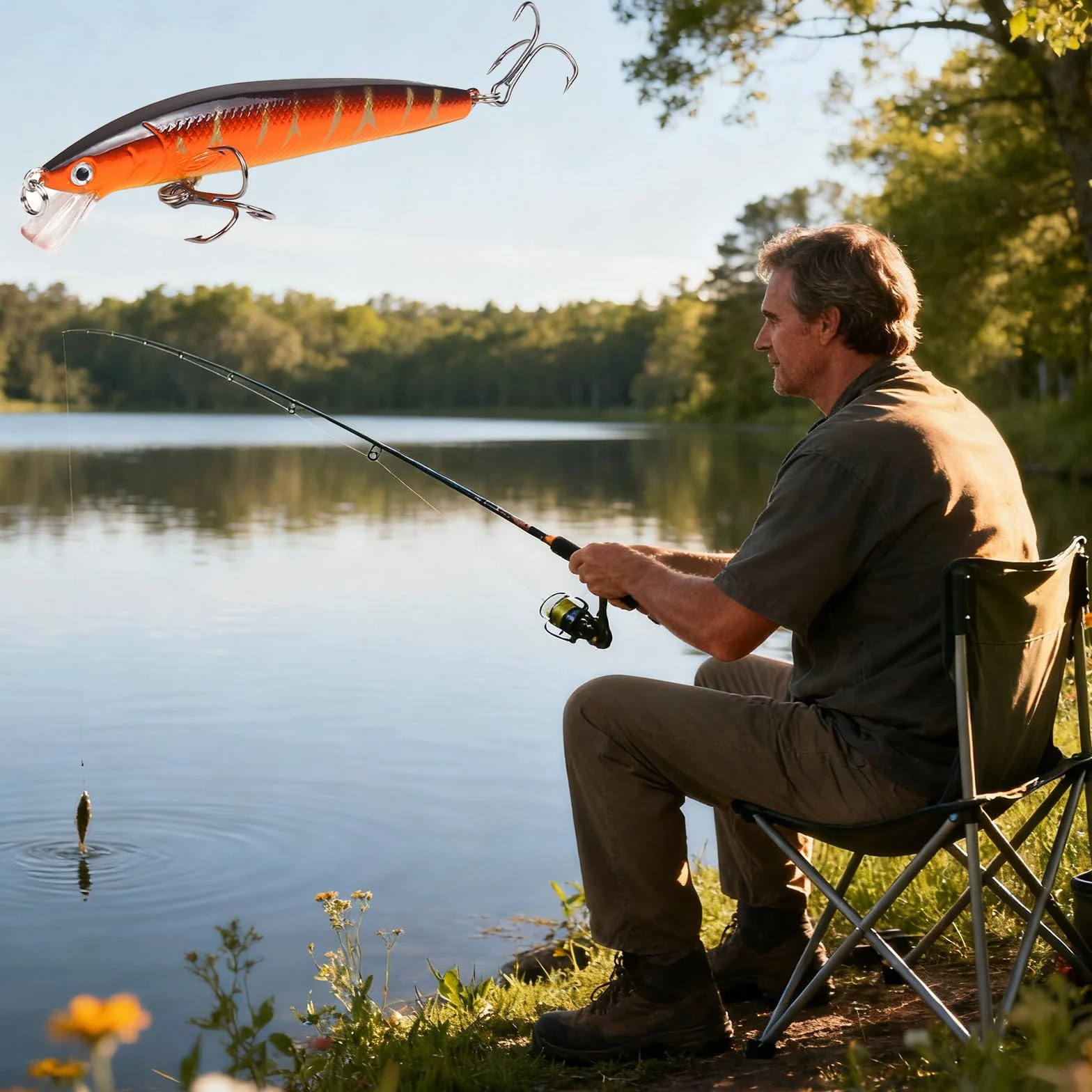 Señuelos de Pesca 10 Piezas Plástico Duro Ojos 3D para Agua Salada y Dulce