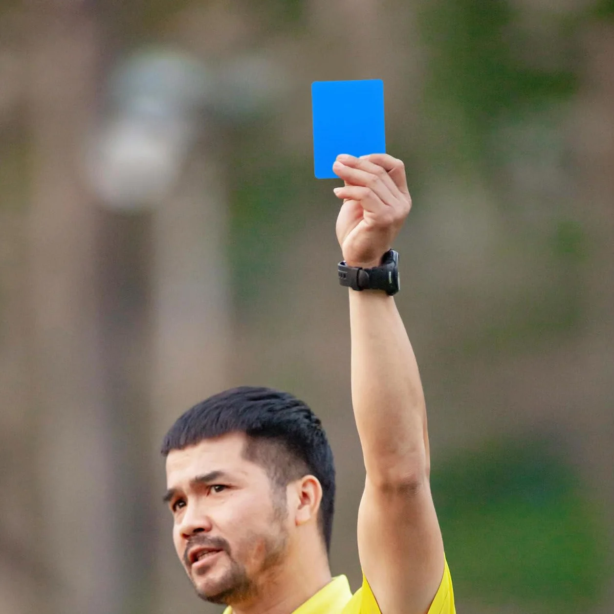 TOYANDONA Juego de 6 Tarjetas de Árbitro de Fútbol Profesional Rojo Amarillo Azul PVC