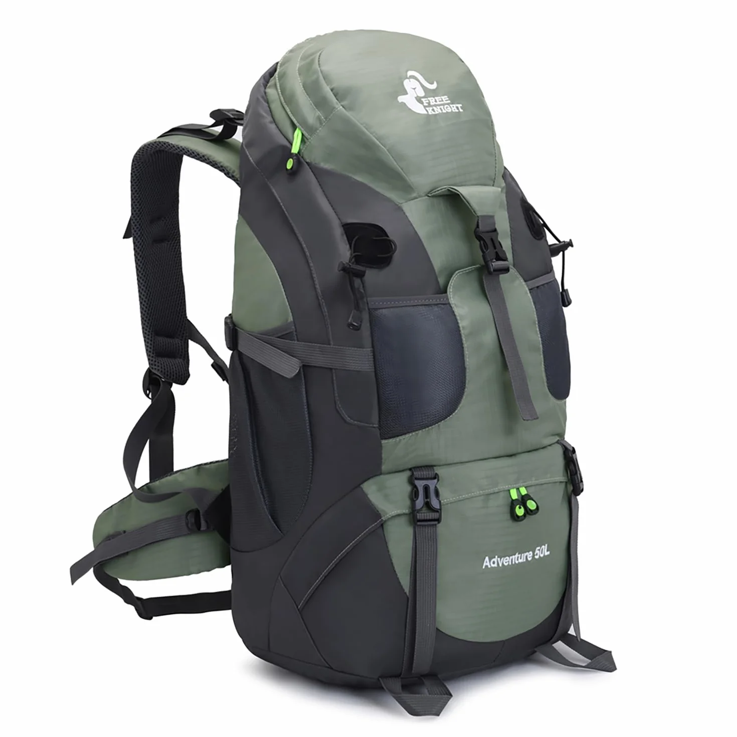 Mochila de senderismo impermeable 50L Bseash para viaje y camping