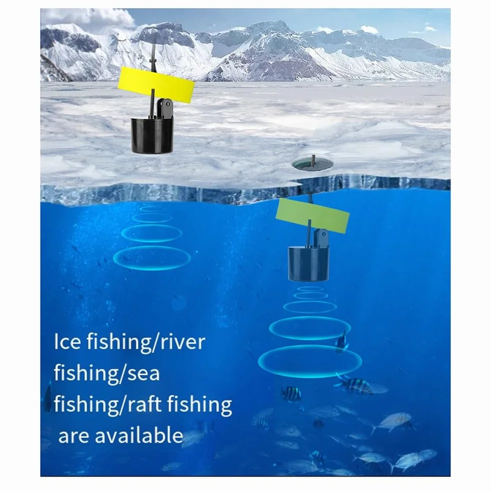 Buscador de Peces Portátil Sonda de Profundidad de Agua con Sensor Transductor Negro