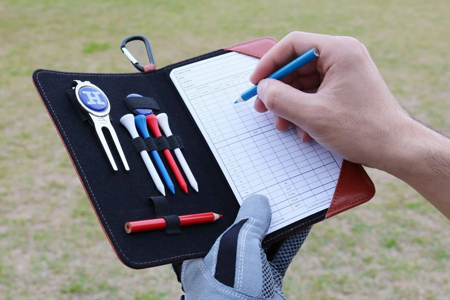 Handy Picks Funda de Cuero para Tarjetas de Puntuación de Golf