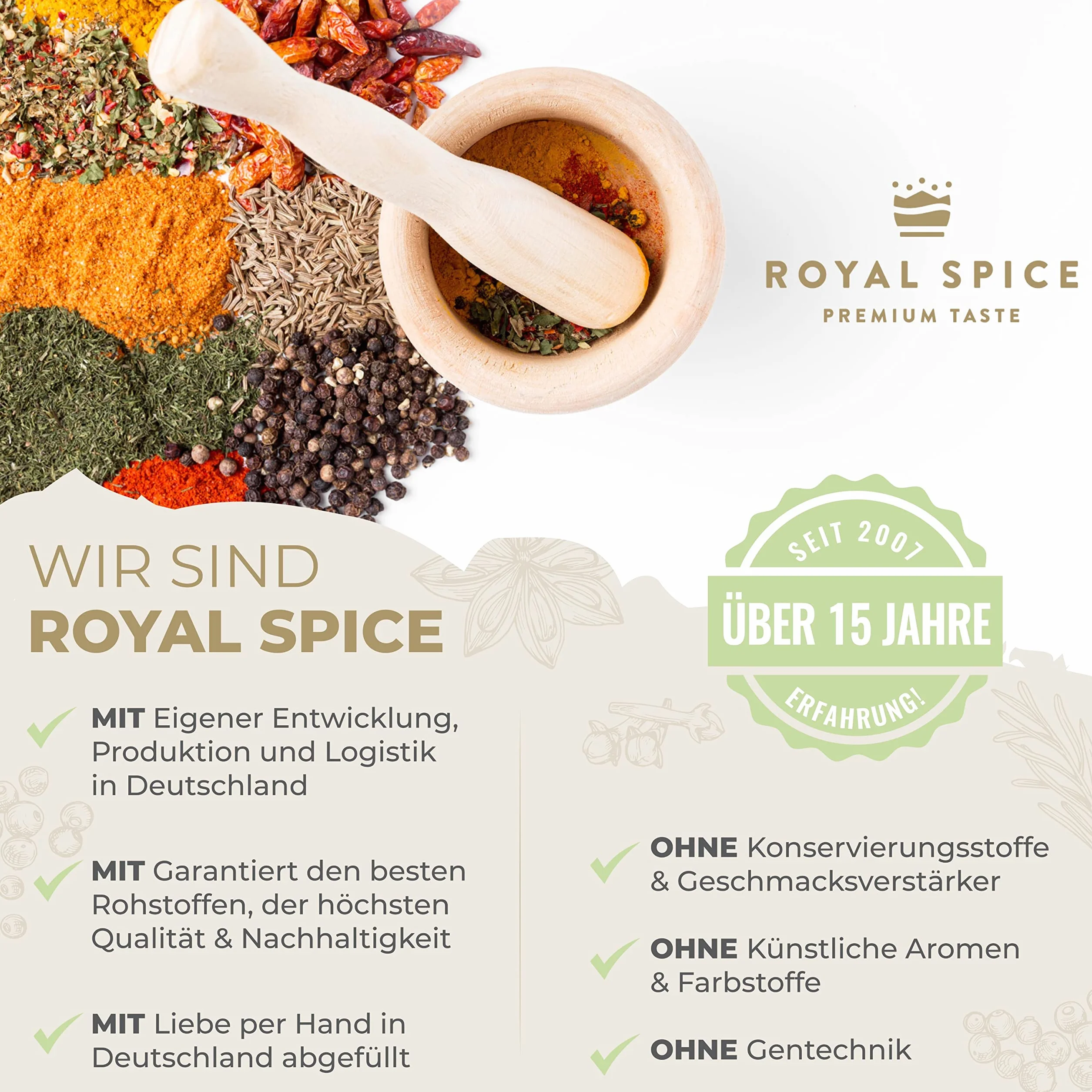 Royal Spice Ascorbato de sodio E301 250 g – Antioxidante puro y aditivo alimentario – Ascorbato de sodio en polvo para salchichas, salazón seco – Vegano y sin aditivos