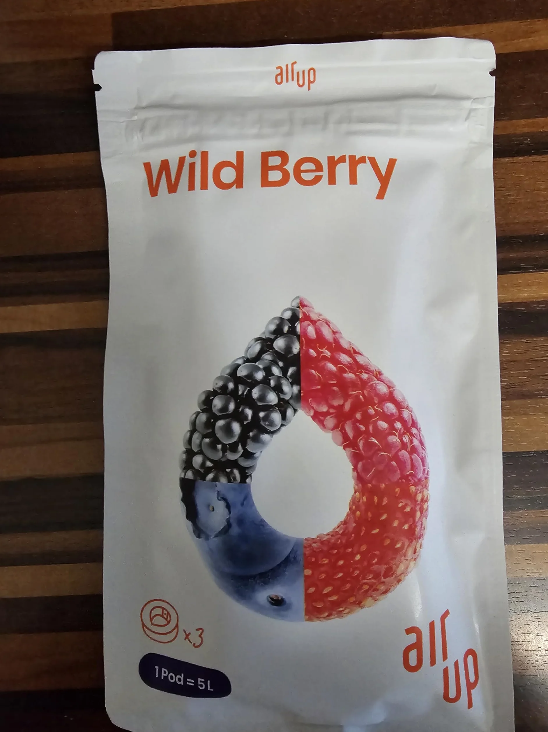 Generisch 3 x Pod Wald Berry Air Up Original, accesorio para botella de agua, Pods aromatizados Wild Berry 0 Calorías *NUEVO & OVP*