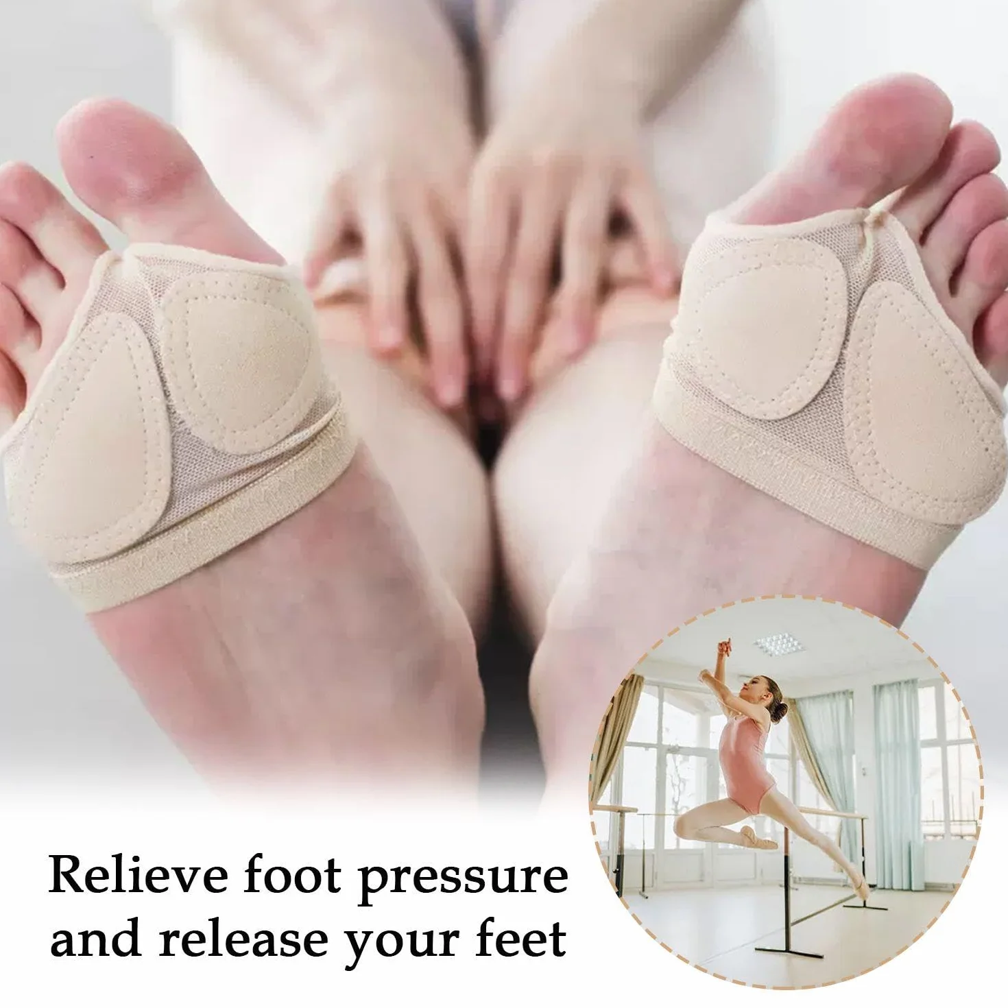 Almohadillas Protectoras para Los Pies, Transpirables, Suaves, 2 Pares