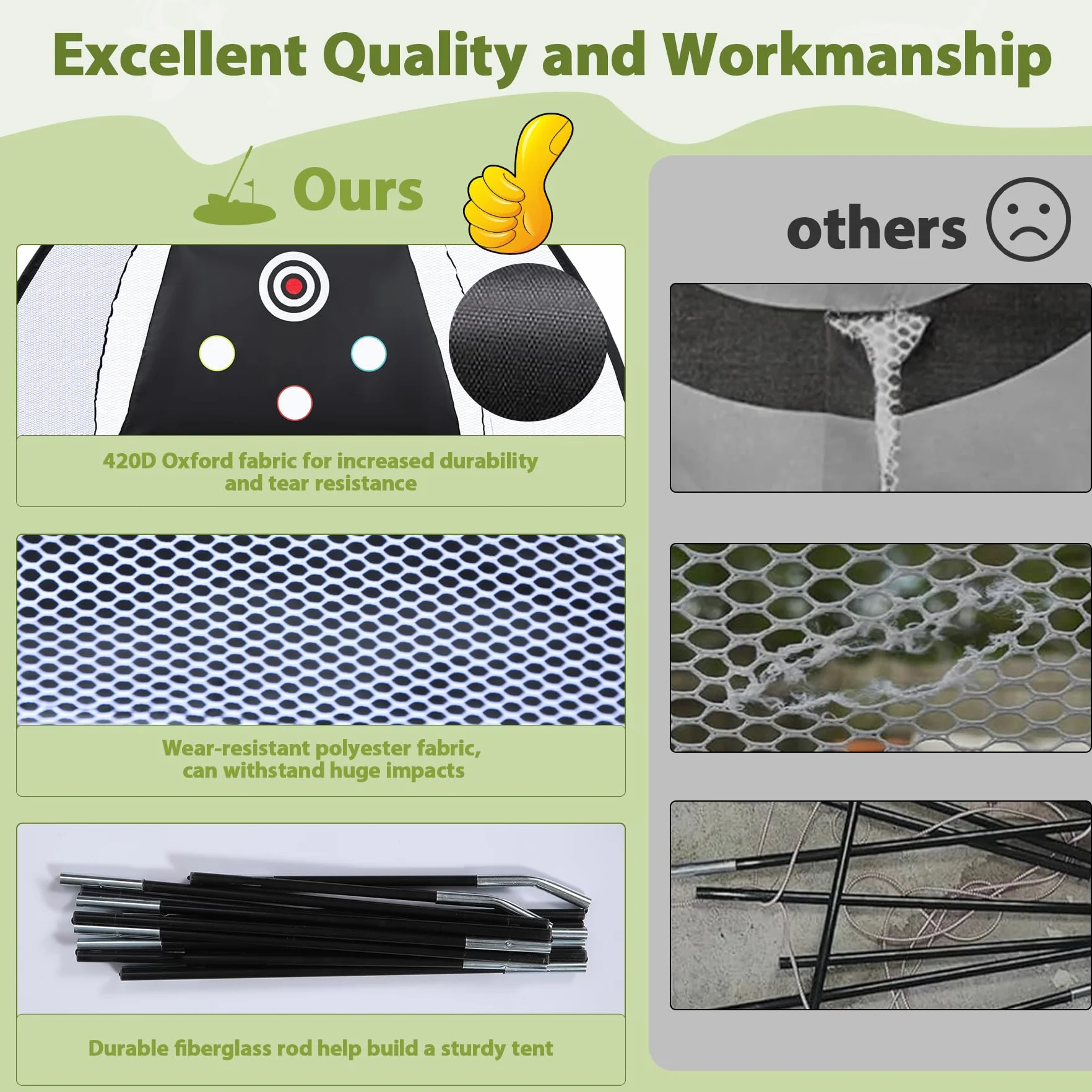 Golf Practice Net with Hitting Mat for Indoor Outdoor Backyard Driving Chipping