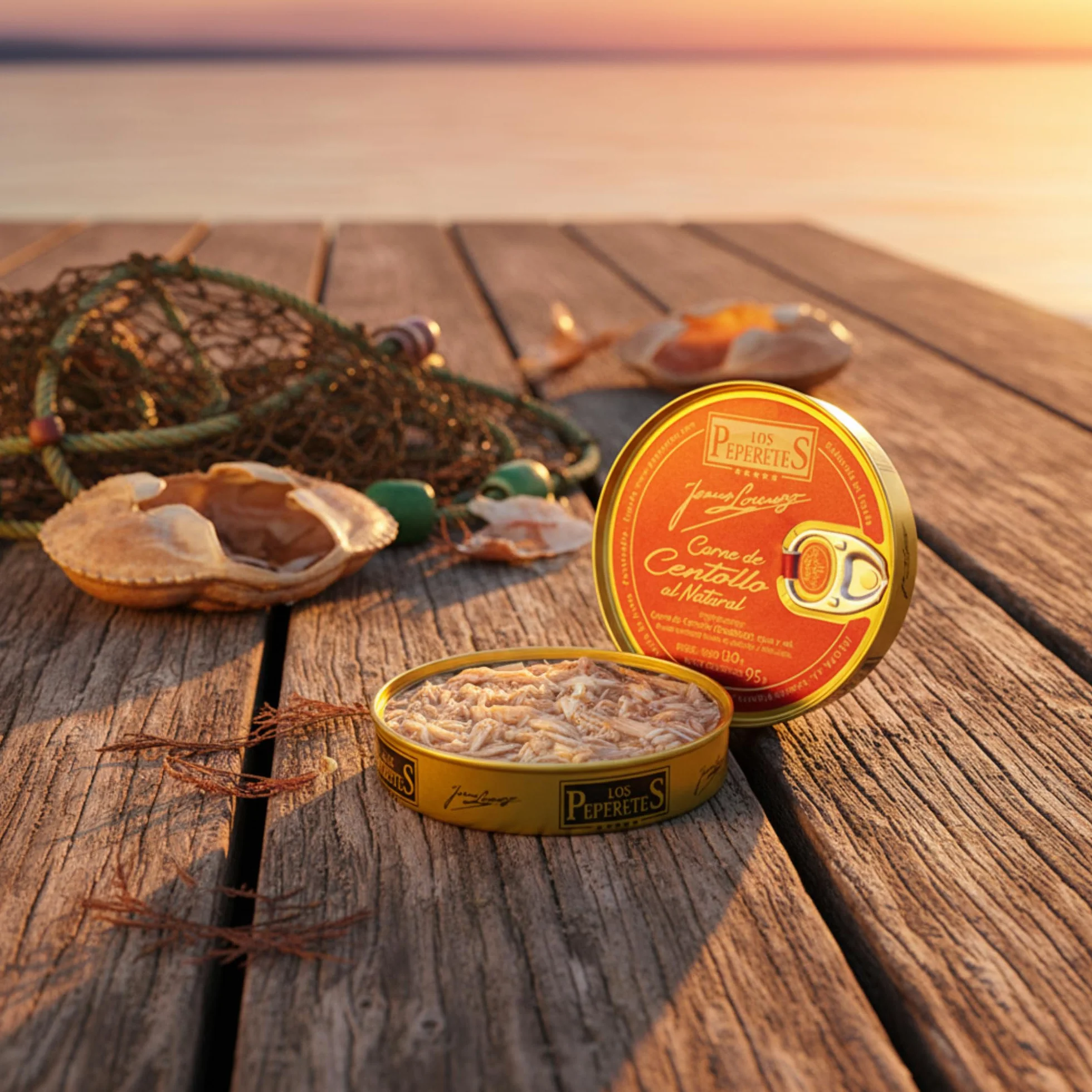 LOS PEPERETES Cangrejo al Natural Buey de Mar 120 g | Marisco Gallego Gourmet | Carne de Cangrejo del Atlántico | Conserva Artesanal y Natural | Sabor Tradicional del Mar de Galicia