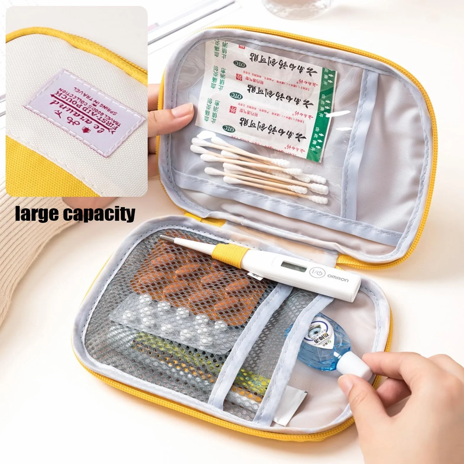 Botiquín de Primeros Auxilios 3 Pcs, Bolsa de Medicina de Viaje, Mini Kit de Supervivencia Médico