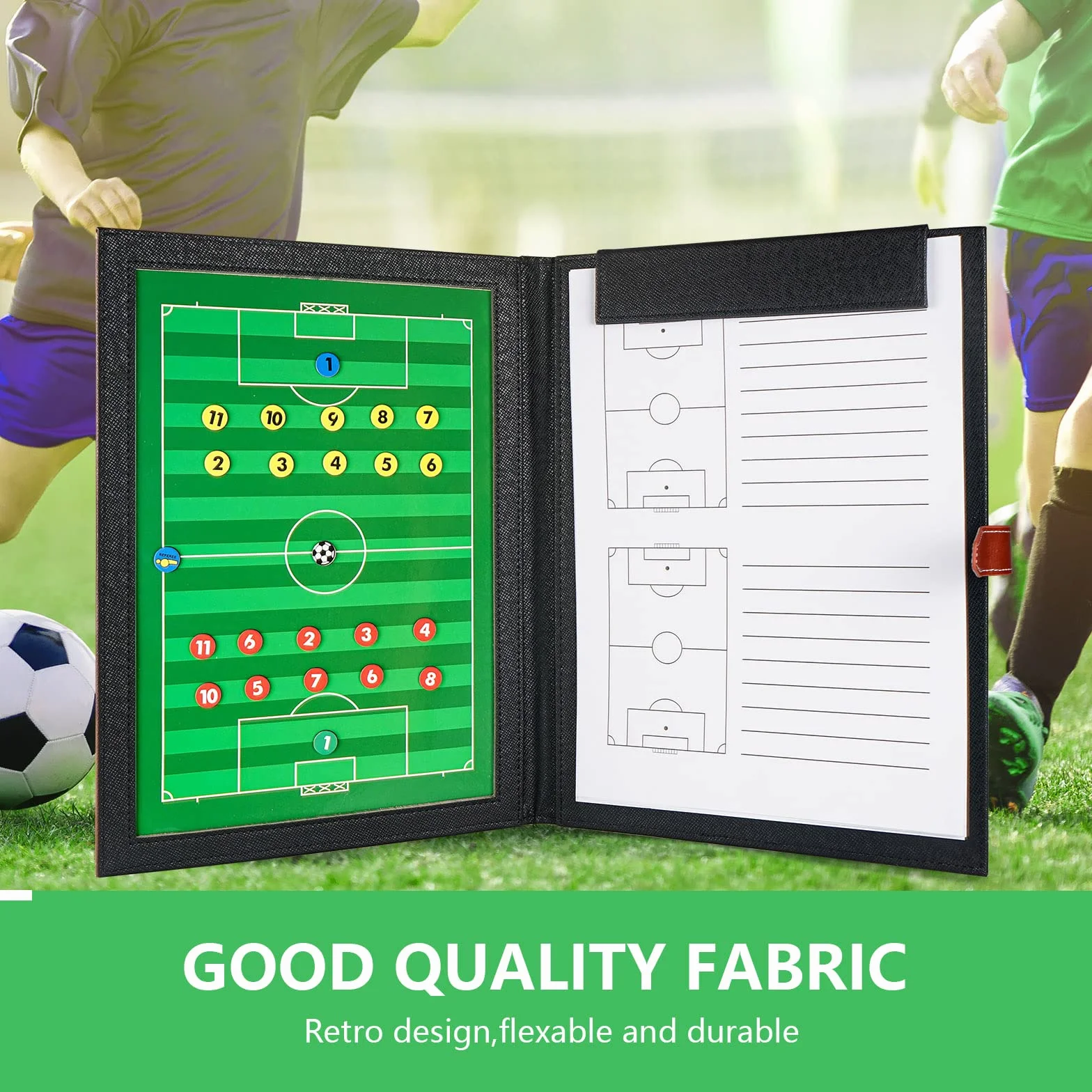 Pizarra Entrenador Fútbol Plegable Portátil Papel Táctico Equipo Planificación Táctica