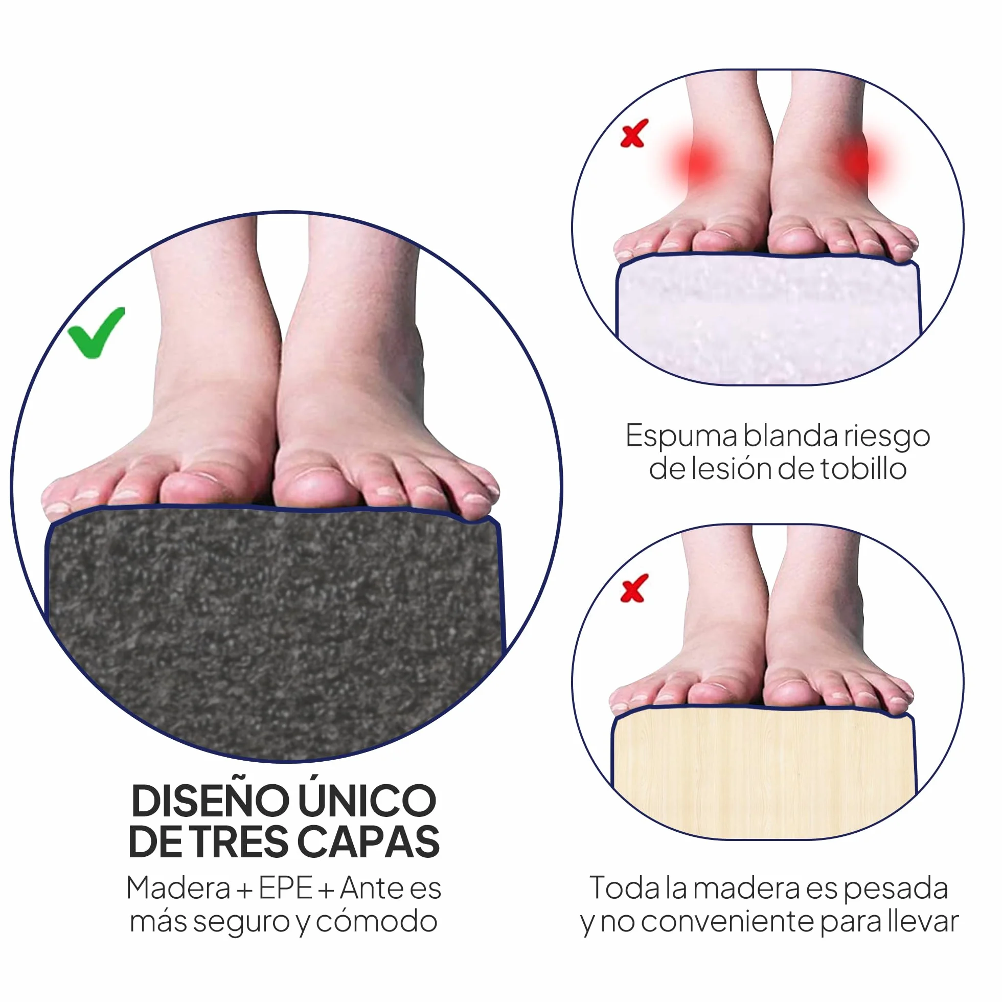 HOMCOM Barra de Equilibrio Gimnasia Plegable 210 cm Viga de Gimnasia Artística