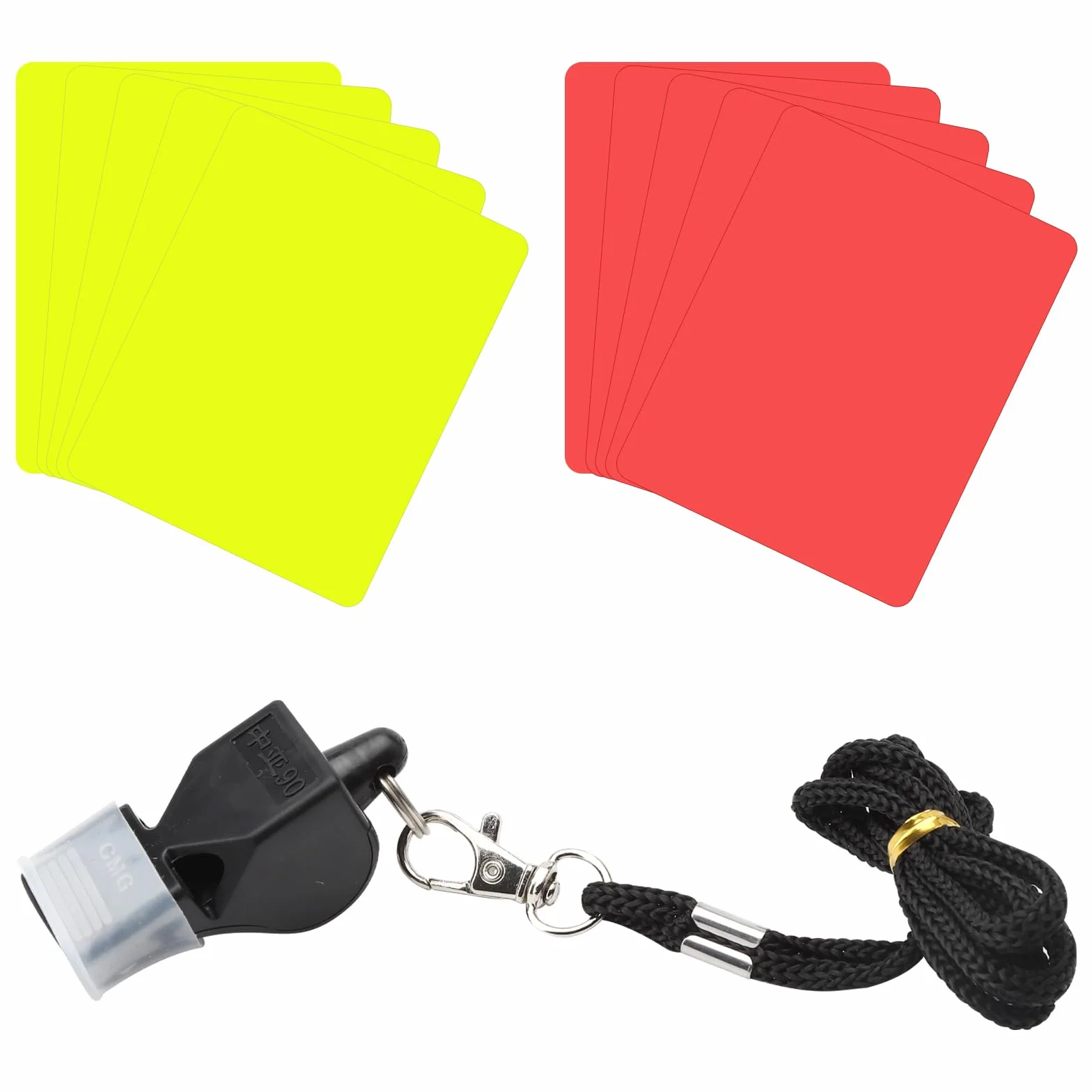 APOMOONS Juego de 10 tarjetas de árbitro de fútbol, tarjetas amarillas y rojas para partidos