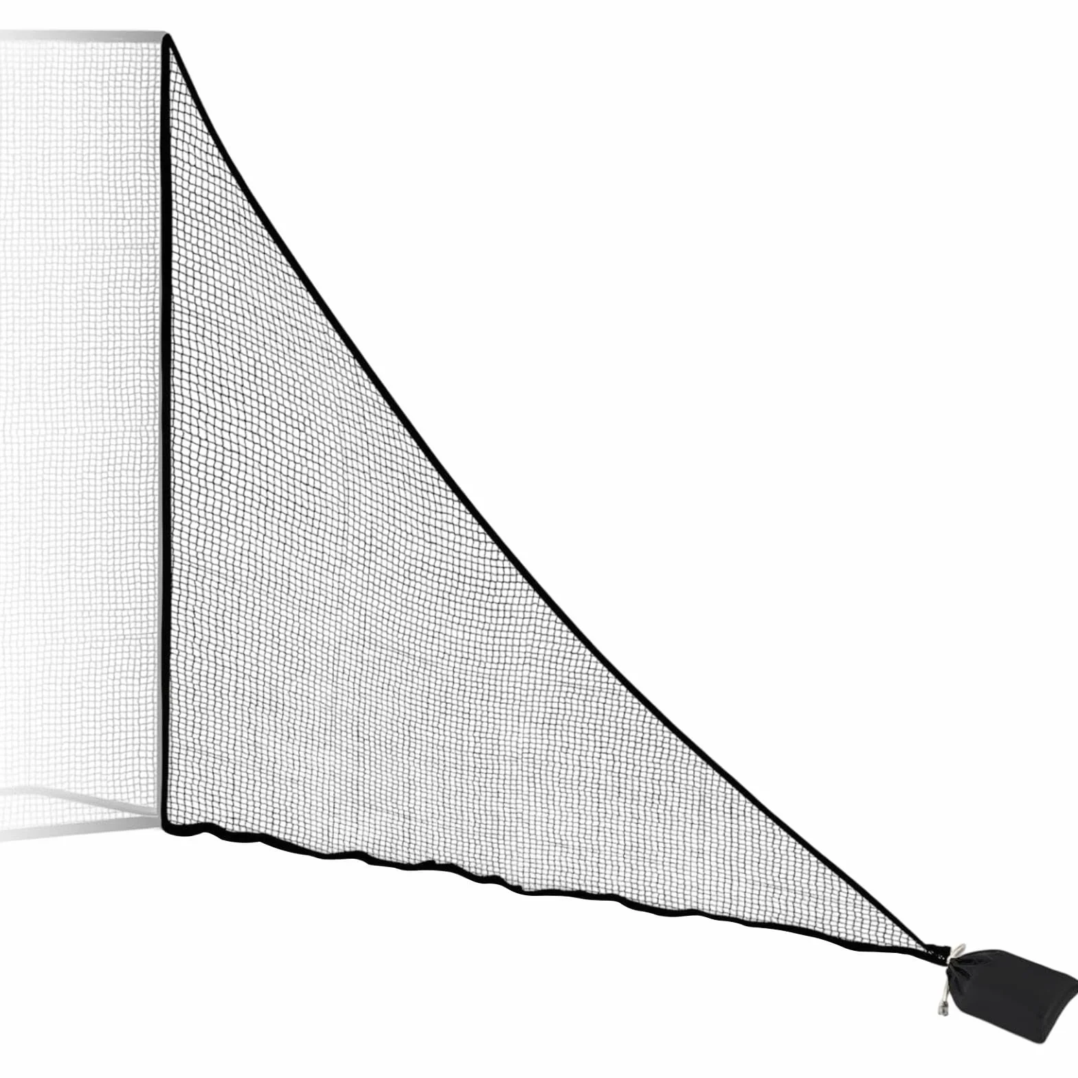 Red de práctica de golf triangular lateral con sacos