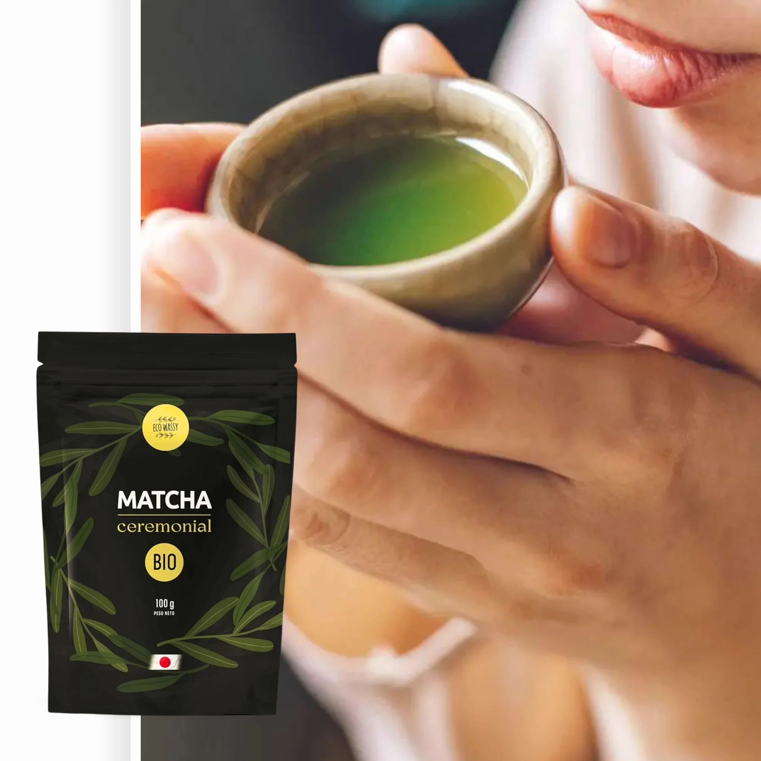Té Matcha BIO Japonés [Certificado] Grado CEREMONIAL. 100% Natural. 100Gr De Té Verde Matcha Reductor, Potente Détox Y Antioxidante. Puro Matcha Orgánico De Cultivo. (100g)