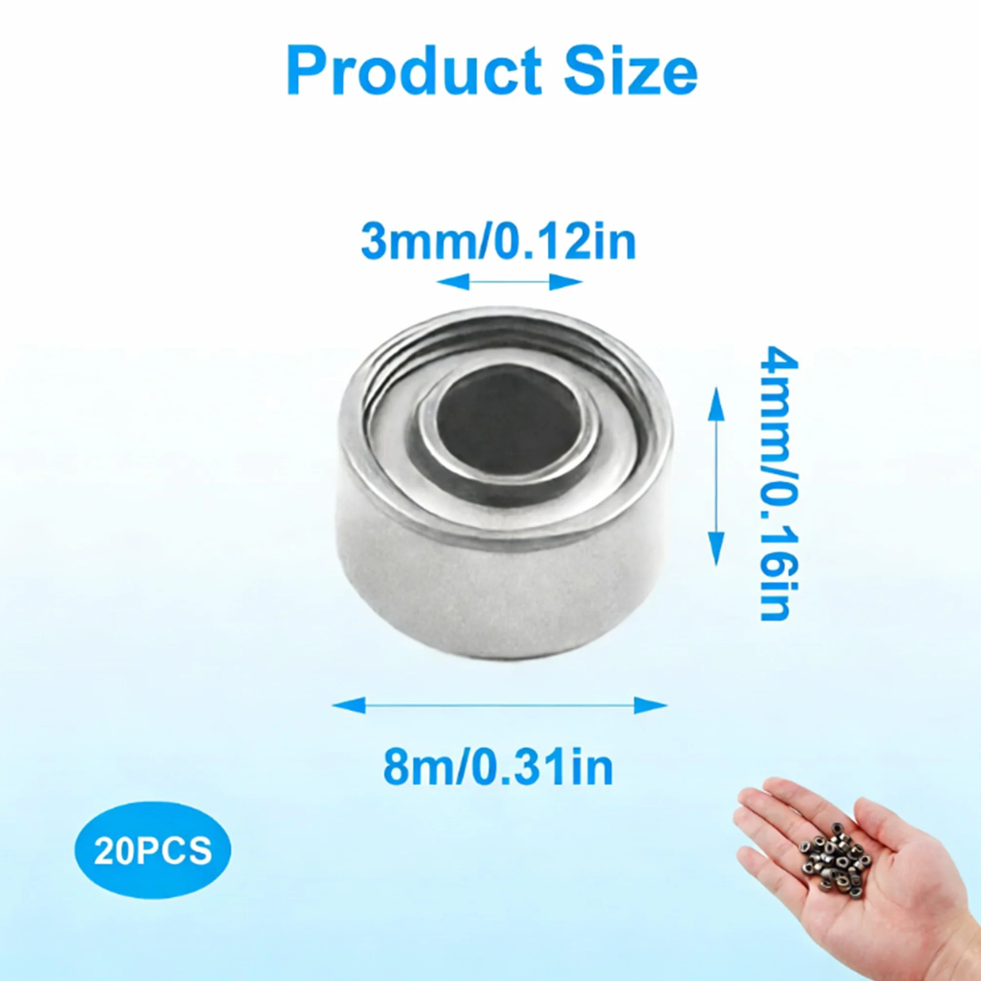 693ZZ rodamientos de bolas 3x8x4 mm doble blindaje acero carbono mini rodamientos precisos para monopatín