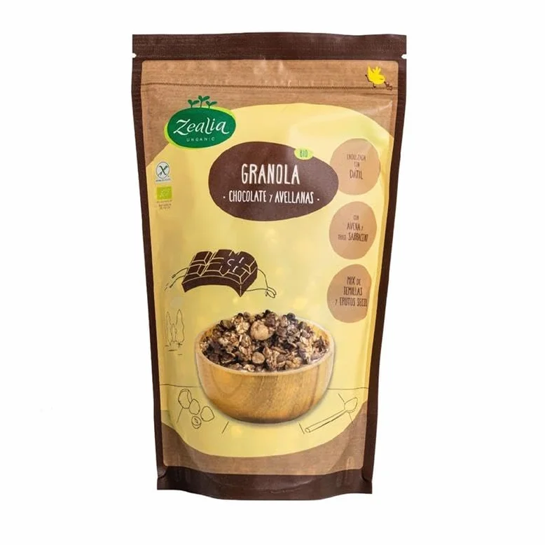 Granola de Chocolate Sin Gluten Bio 300g Cereal Ecológico Crujiente Vegano Desayuno Saludable