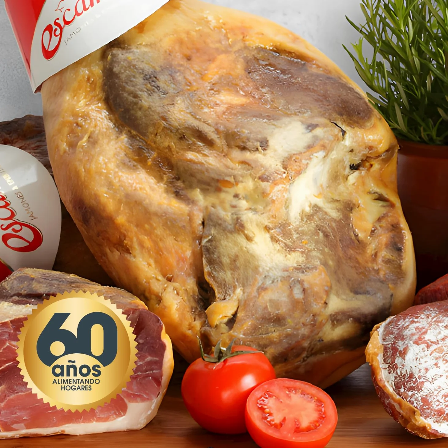 Jamon Bodega Serrano Gr | Escamez Prosciutto | Jamón Reserva sin Pata | Perniles de 6 a 7 Kilos | Jamon Curado | Embutido de Curación Superior a 18 meses | Sin Gluten