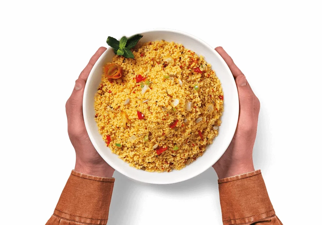 Trevijano Cuscús Marroqui con verduras 1 paquete - 10 oz | Vegano | Sin sal añadida - Sin aditivos Vegetales deshidratados | precocidos | sin OMG
