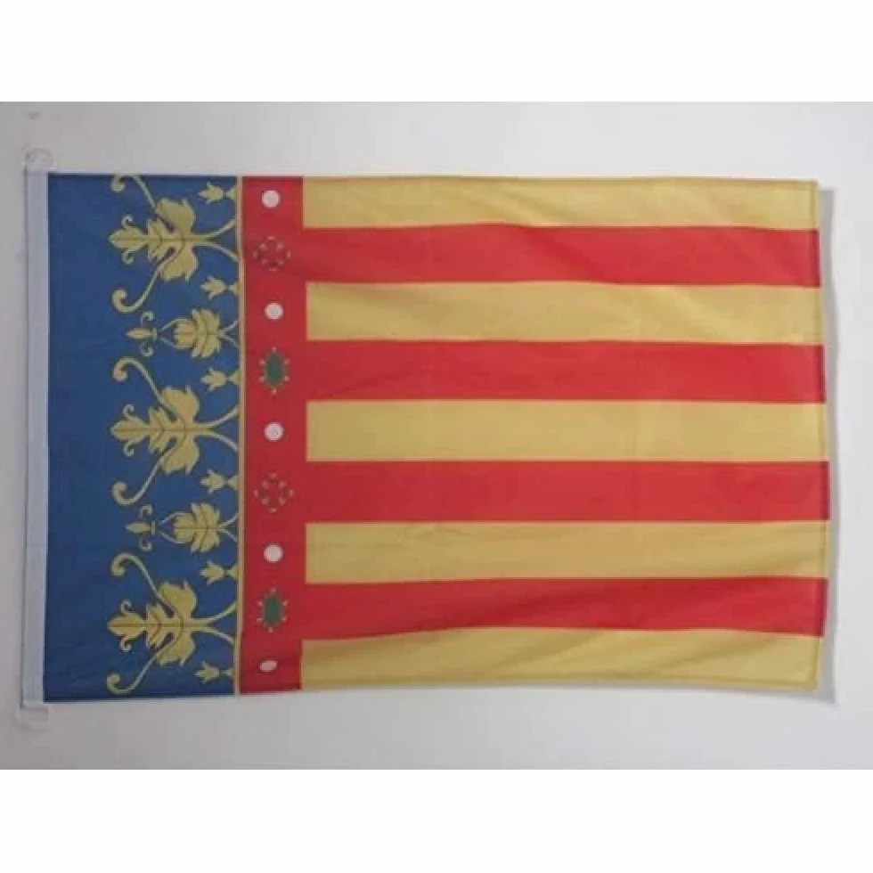 AZ FLAG Bandera Nautica Comunidad Valenciana 45x30 cm Pabellón Barco con anillas