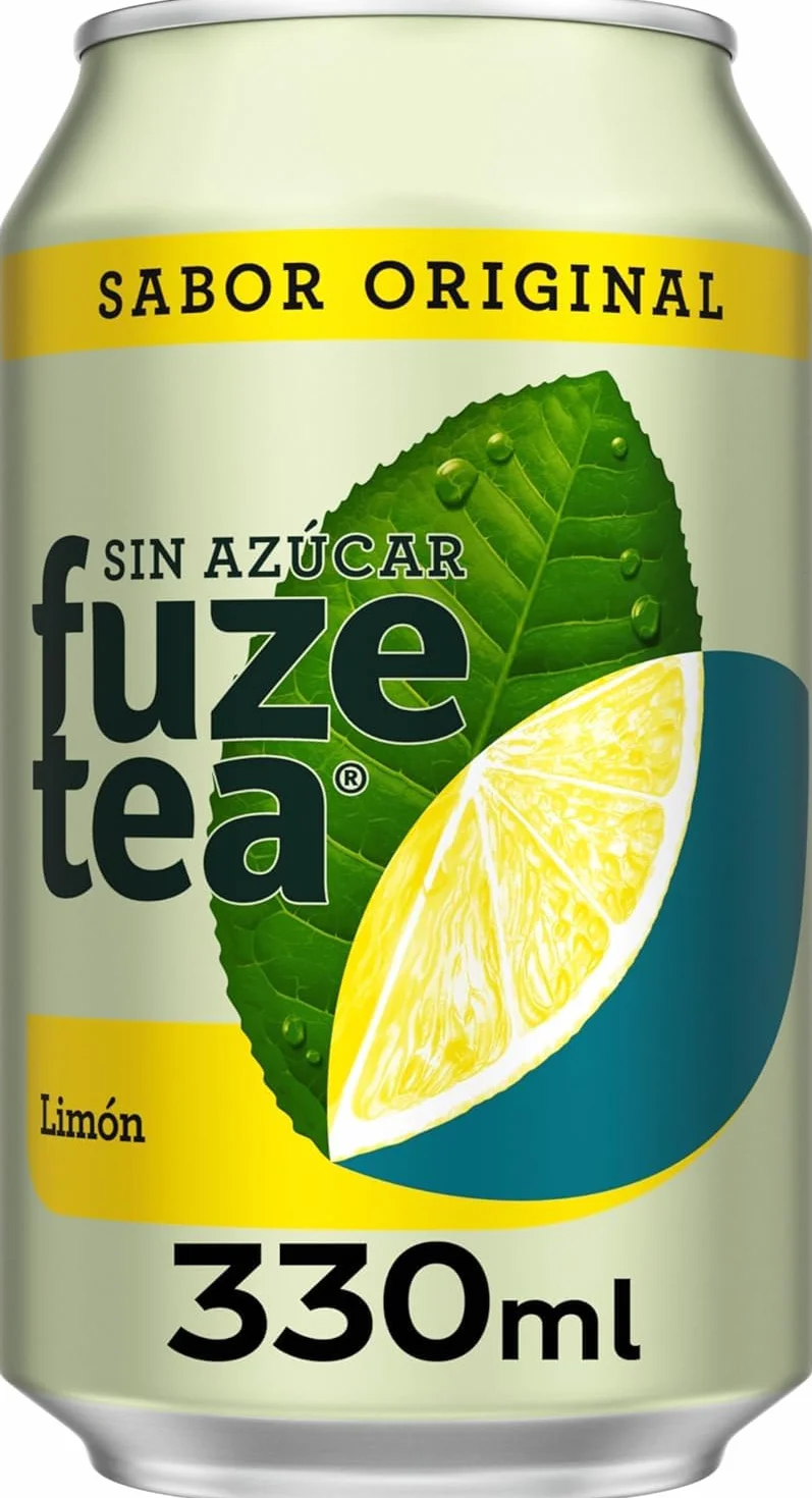 Fuze Tea Original, Sabor Limón Zero Azúcar, Latas de 330 ml, Pack 24