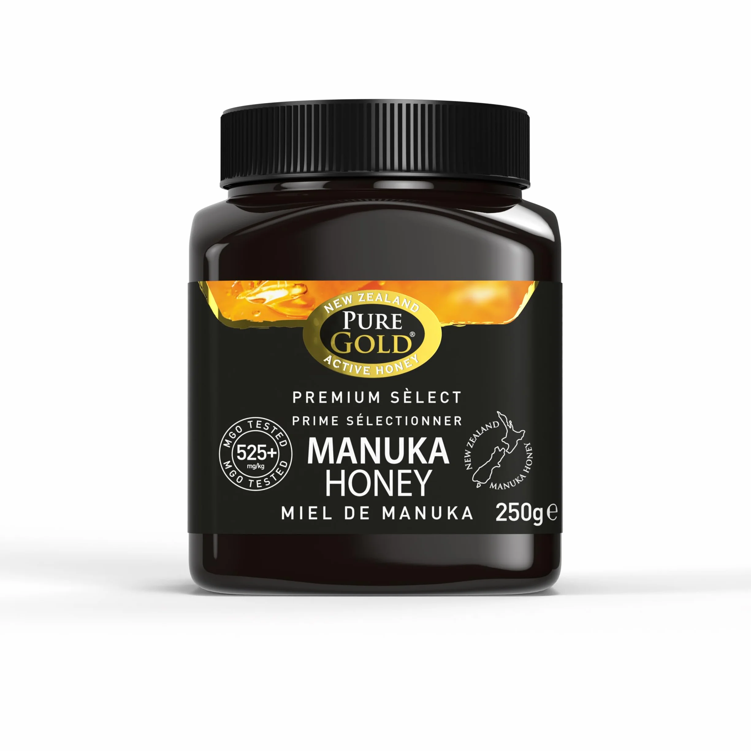 Pure Gold Miel Natural Cruda de Manuka, Ecológica, Producida en Nueva Zelanda