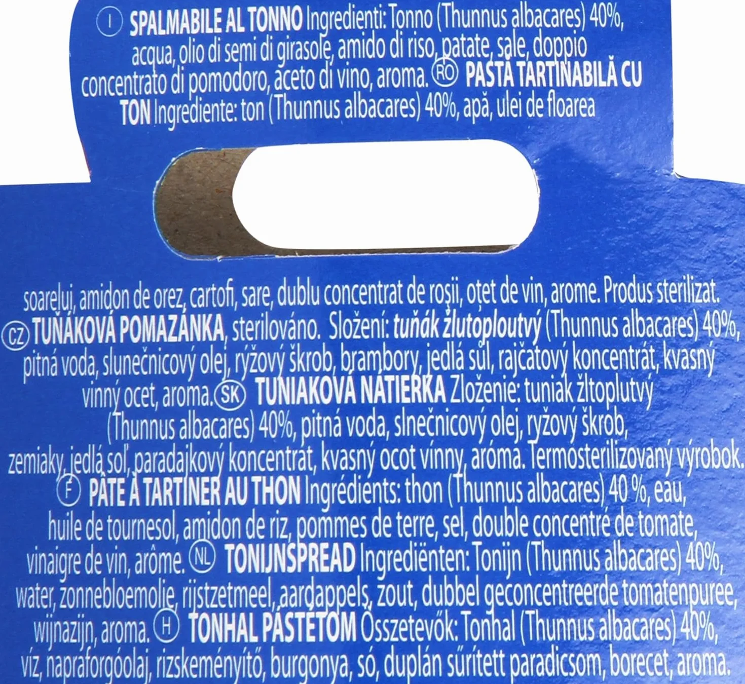 Italian Gourmet AS do MAR Patè Tonno Crema de atún 6 x 100 g untable + 400 g