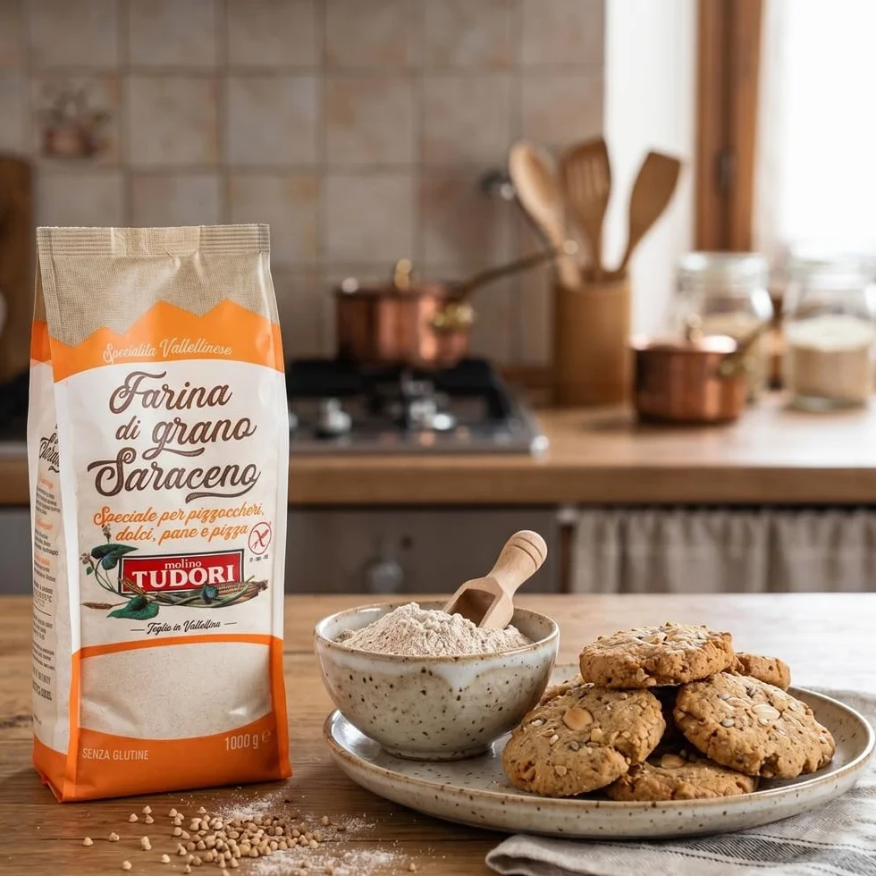 Molino Tudori - Harina de Trigo Sarraceno Integral (1Kg) | Sin Gluten | Sin OMG