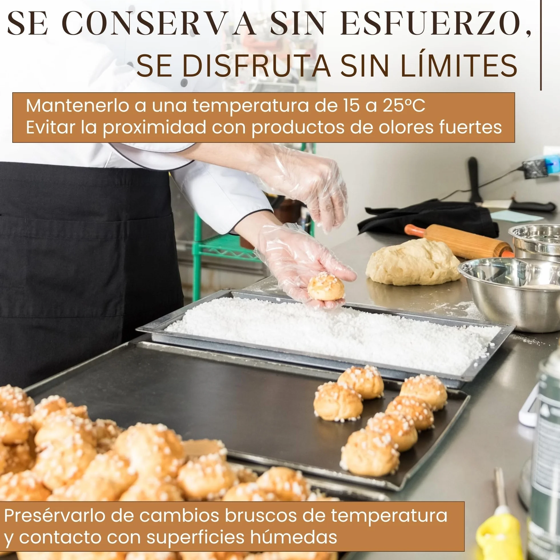 Azúcar Perlado 750g | Azúcar Perlado para Gofres, Roscón de reyes, Repostería y Decoración | Ideal para uso profesional