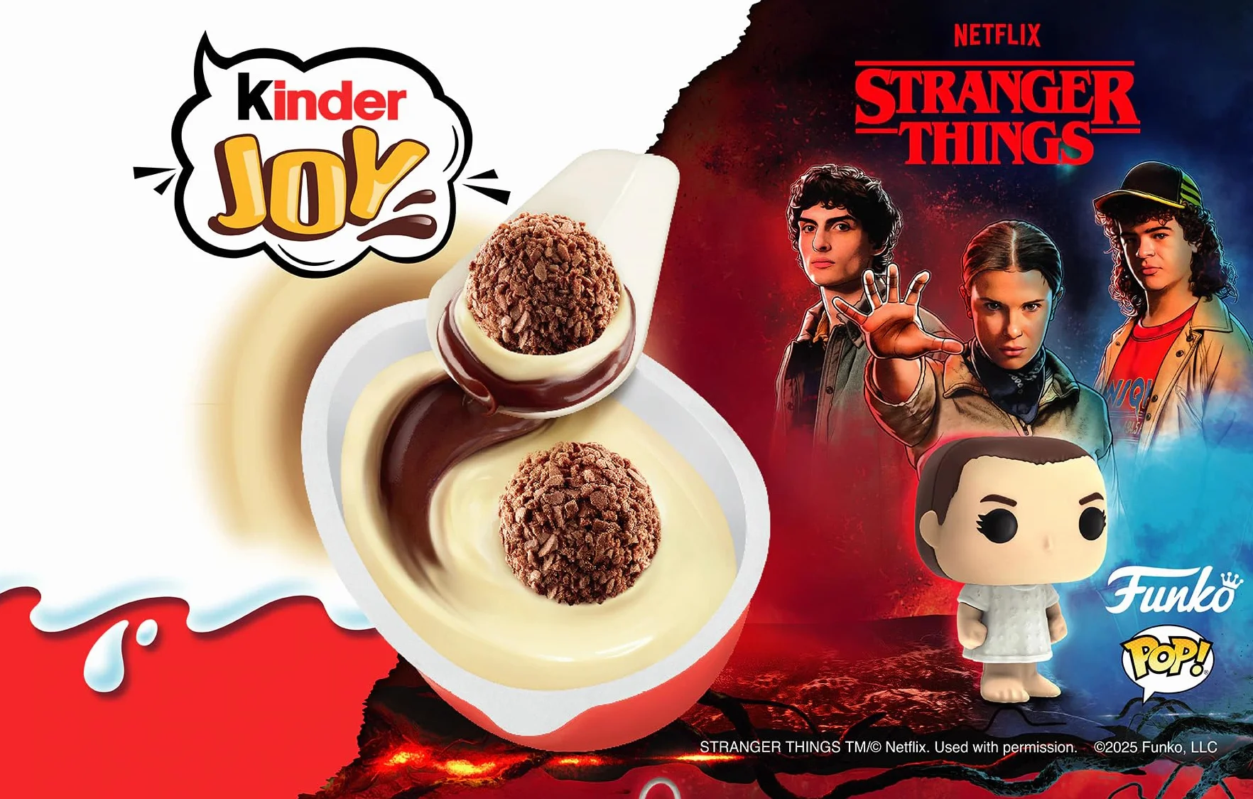 8X Paquete de 8 para Kinder Joy Edición Stranger Things, paquete de 8 con 3 huevos sorpresa cada uno, edición especial de Netflix, 60 g