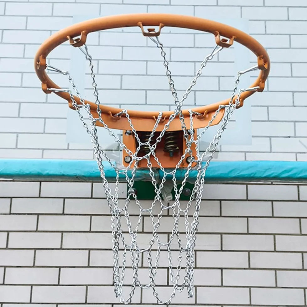 POFET Red de Cadena de Repuesto de Baloncesto con Ganchos en S, Reemplazo de Aro
