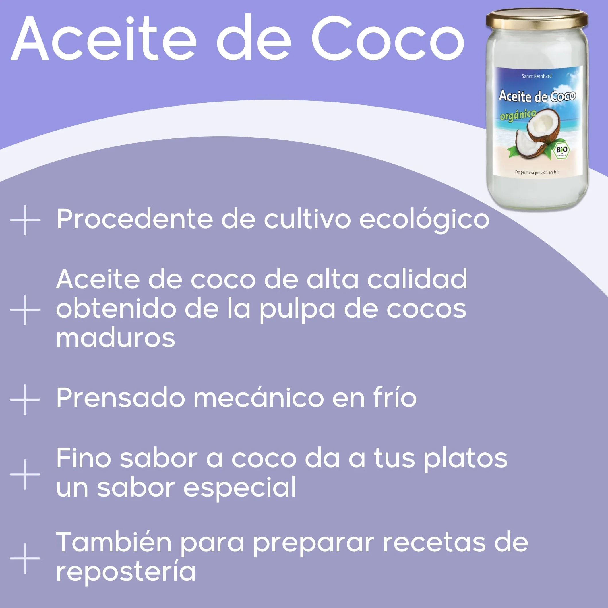 Aceite de Coco organico - Virgen extra - 1000ml